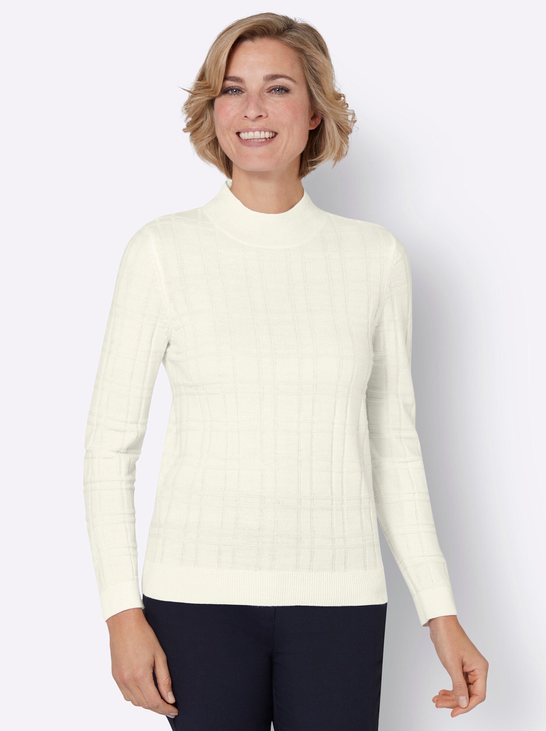 Strickpullover Stehkragen-Pullover