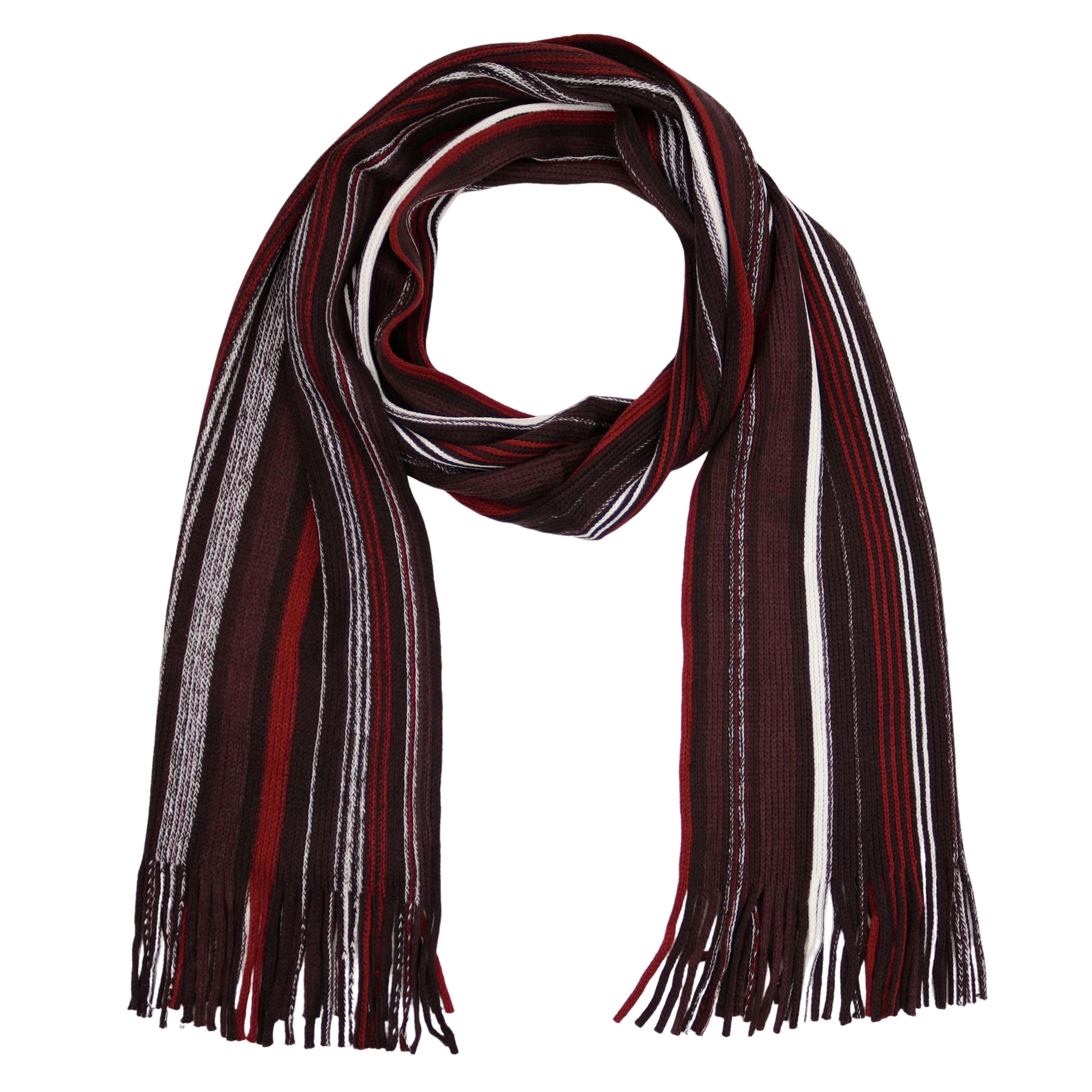 MIRROSI Strickschal Herren Weicher und warmer Schal Streifen 32x180cm, (Angesagter Streifenstrick; ca. 175 g), Männer Halstuch ideal für Herbst und Winter