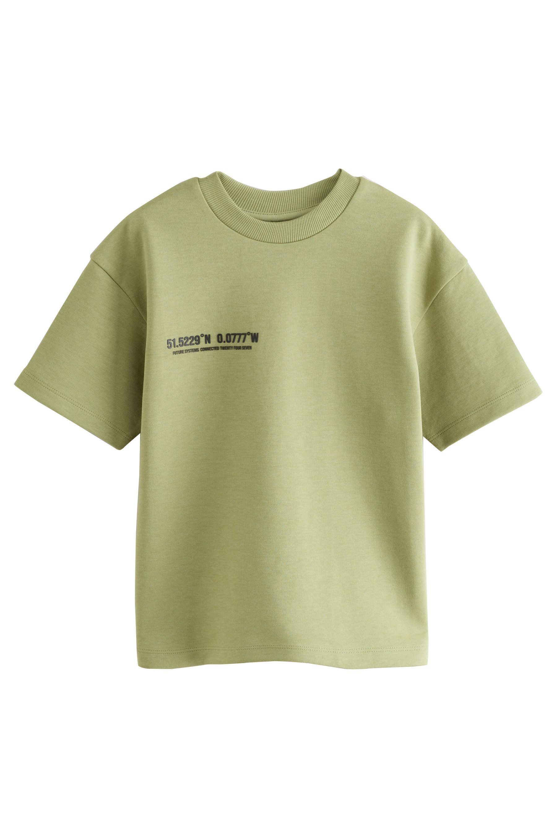 Next Print-Shirt Kurzarm-T-Shirt aus schwerem Material günstig online kaufen