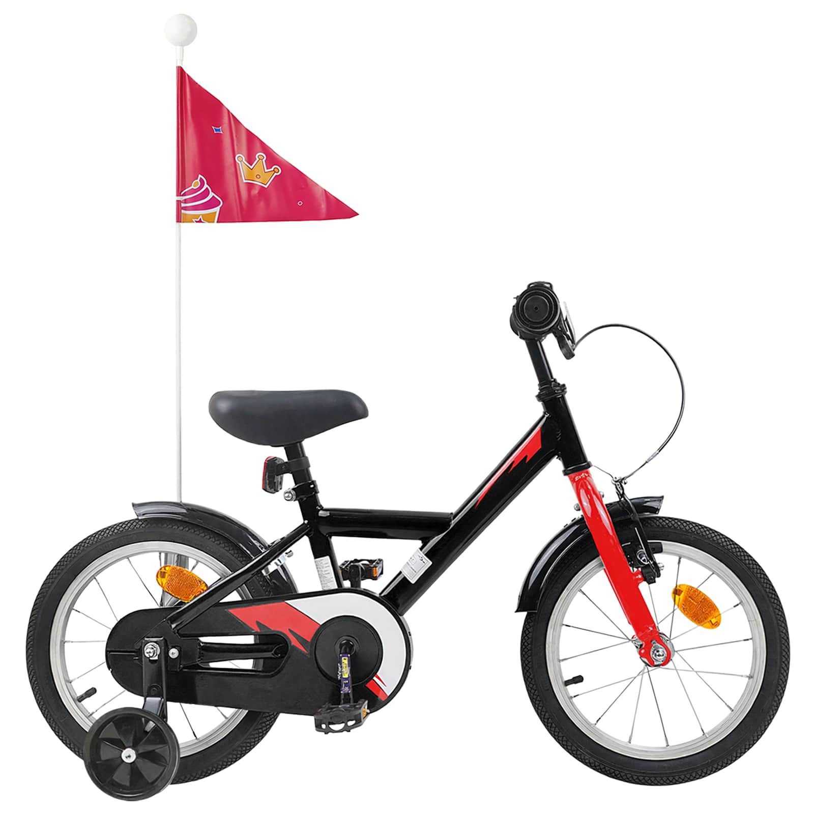 vidaXL Kinderfahrrad 112,5 x 51 x 75 cm Kinderfahrrad 16 Zoll für 4-6 Jahre alt Schwarz Stü