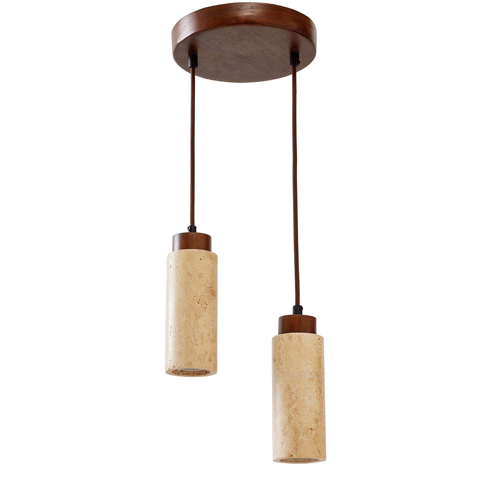 Opviq Kronleuchter Babil-B Walnuss, LED wechselbar