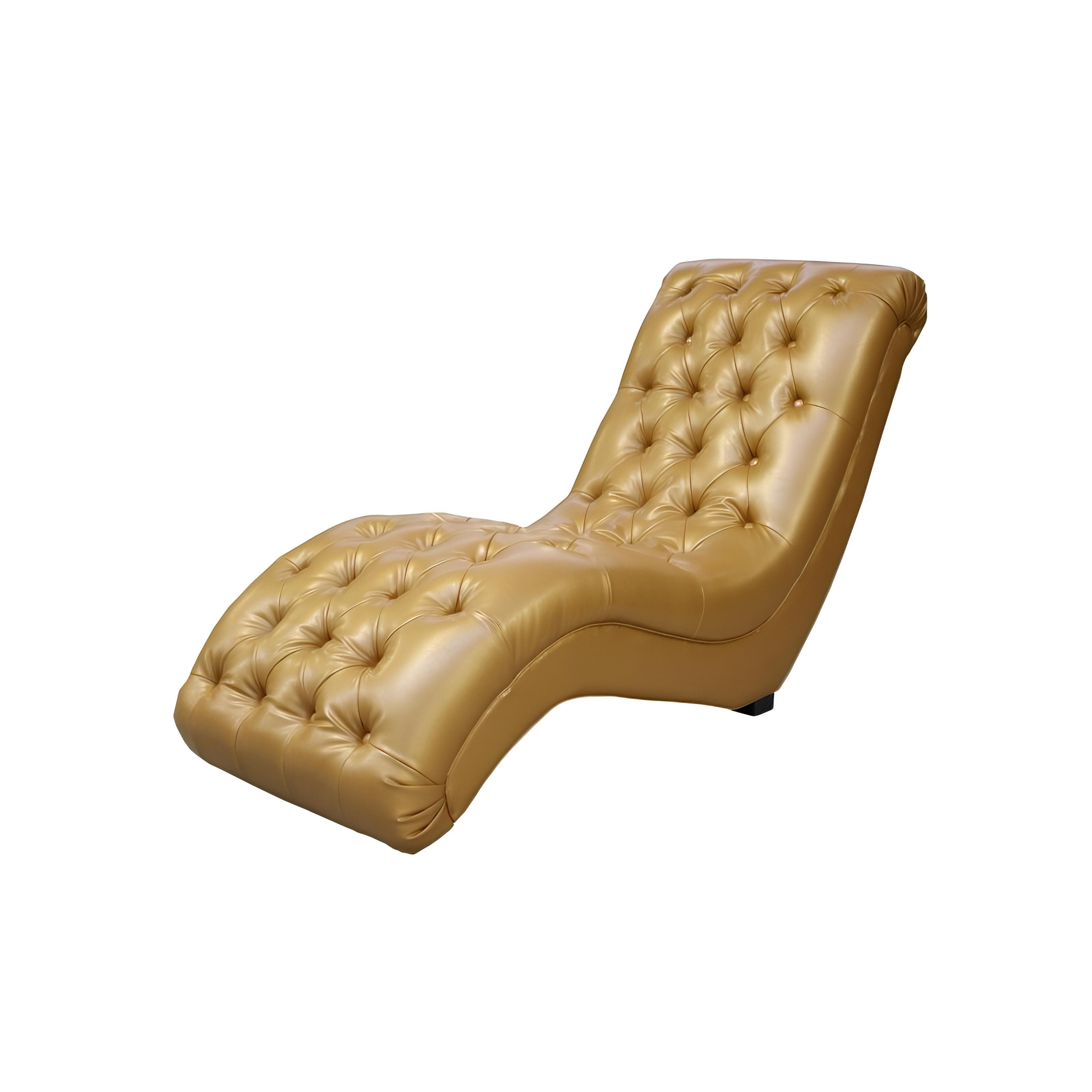 Xlmoebel Chaiselongue Chesterfield Sofa aus Leder mit eleganter Liegefläche, Hergestellt in Europa