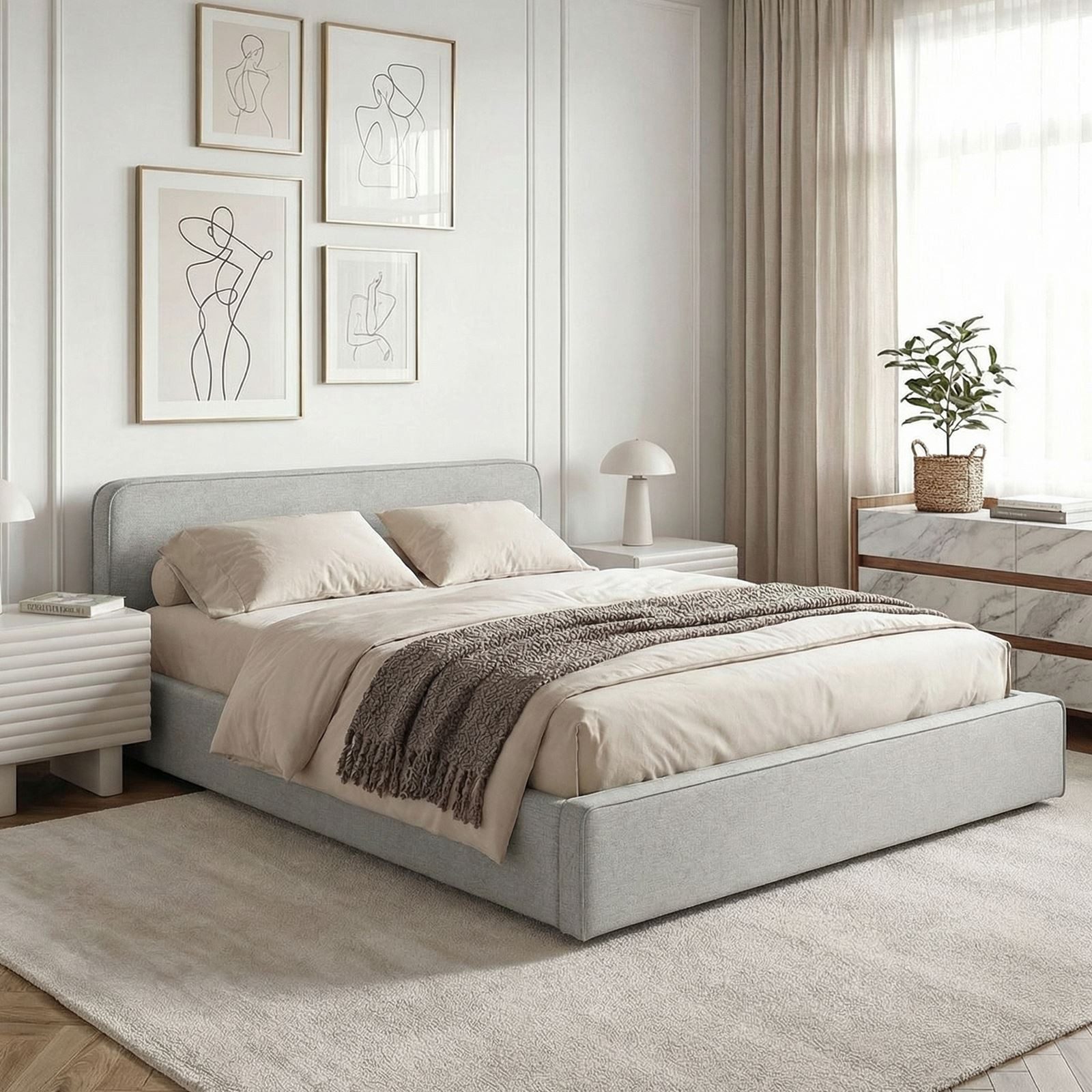 IDIMEX Polsterbett MARINI, Bett 140x200 cm mit Lattenrost Doppelbett mit Ko günstig online kaufen