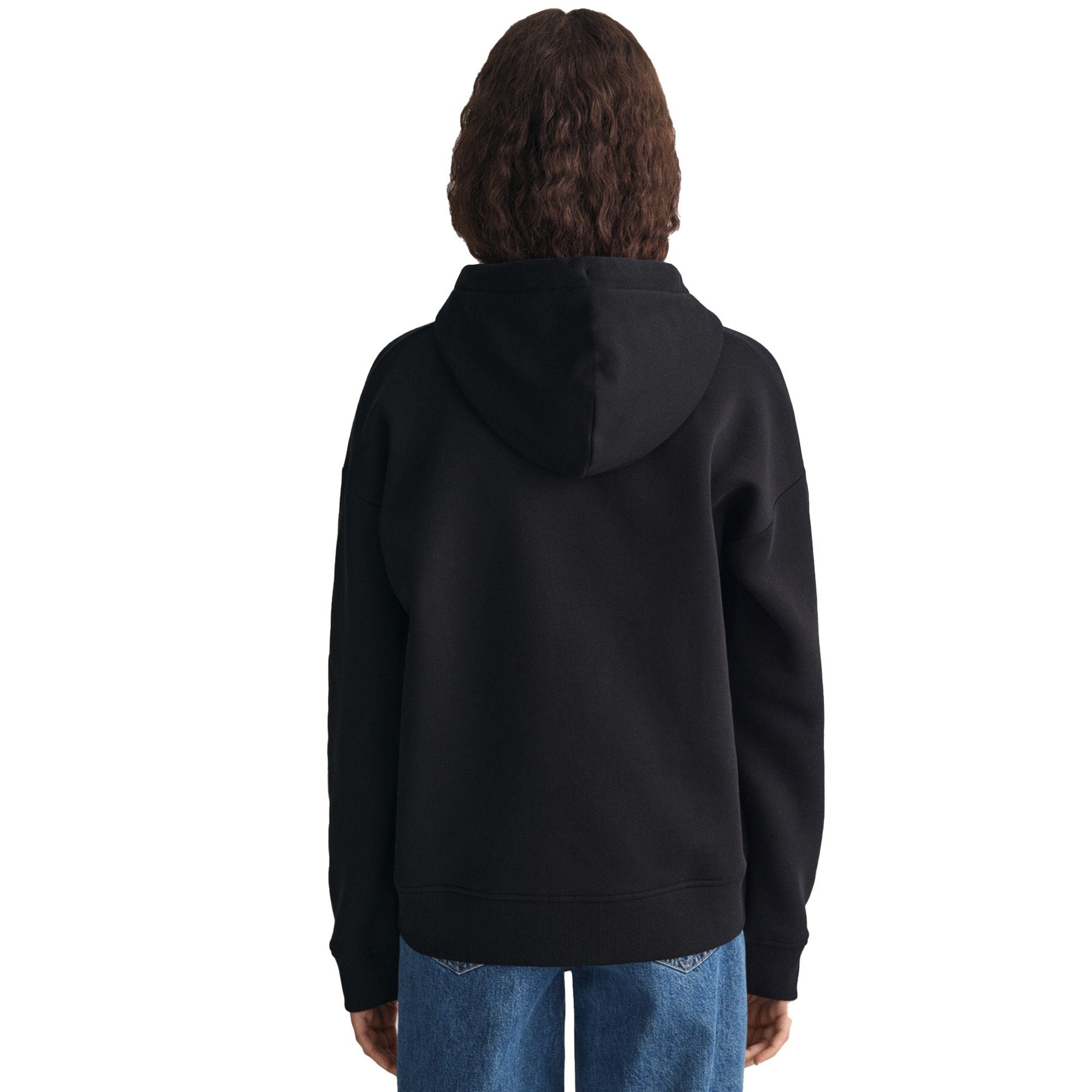 - Damen Gant ARCHIVE Sweater Schwarz REGULAR HOODIE Sweatshirt SHIELD