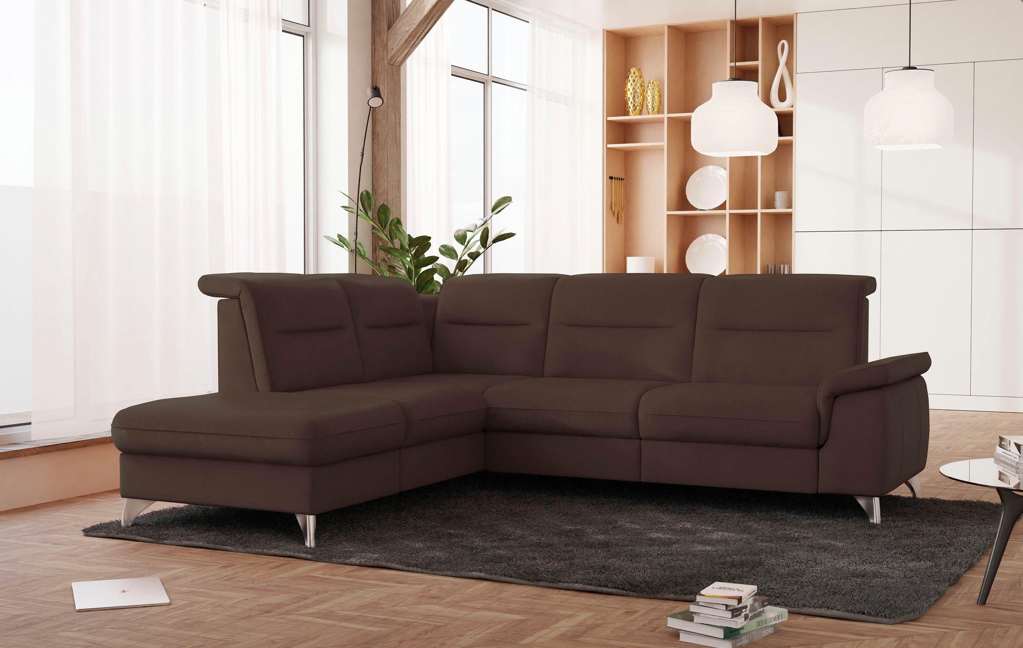 sit&more Ecksofa Astoria, wahlweise mit motorischer Relaxfunktion