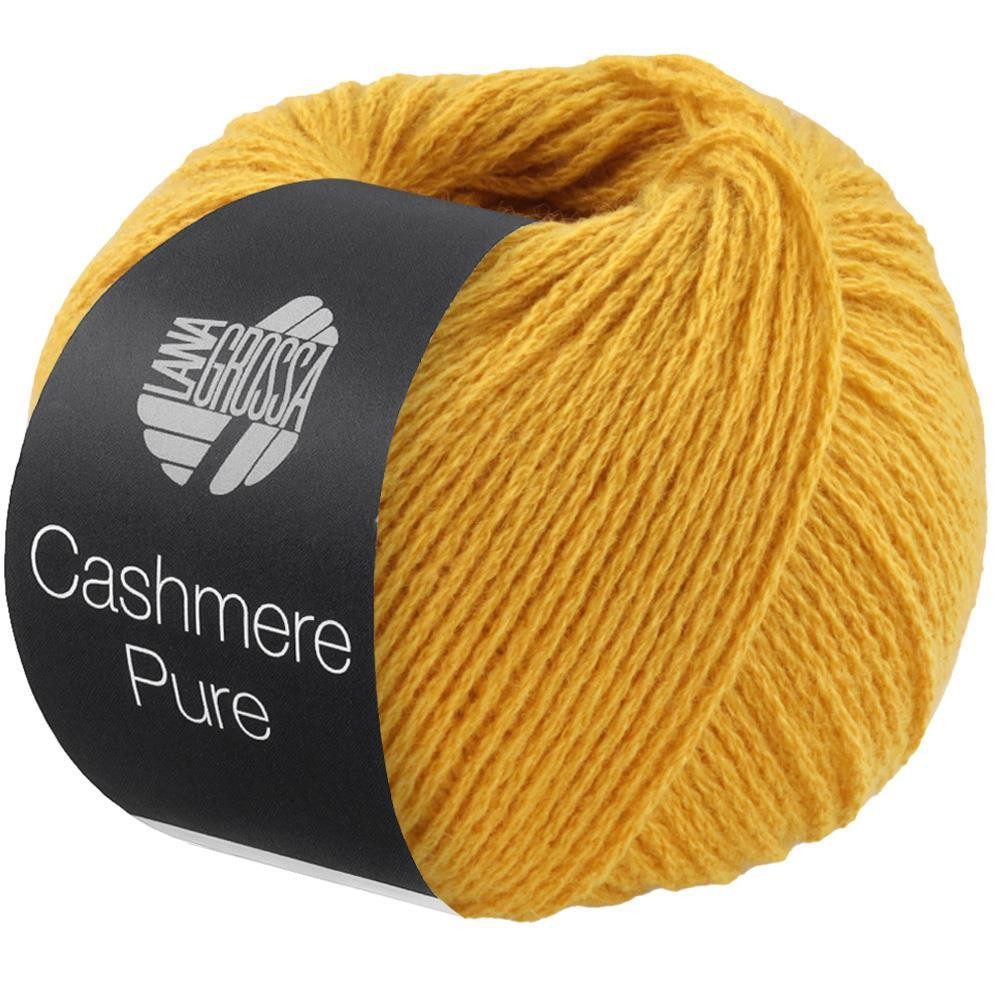 LANA GROSSA Cashmere Pure 0016 safrangelb Häkelwolle, 115 m