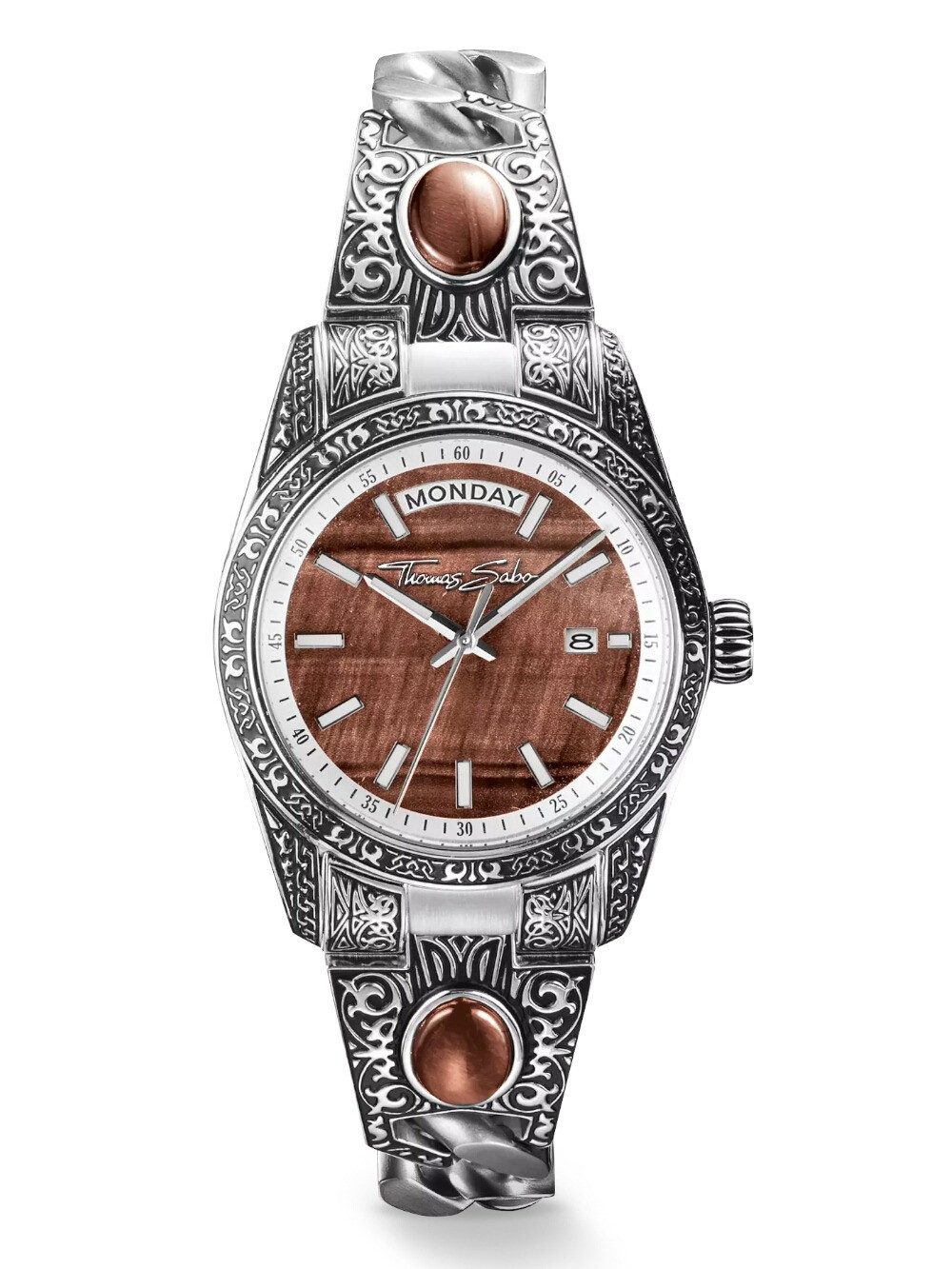 THOMAS SABO Quarzuhr Thomas Sabo WA0456 Damenuhr Western Ornamente 36mm 5ATM Thomas Sabo WA0456 Damenuhr Western Ornamente 36mm 5ATM