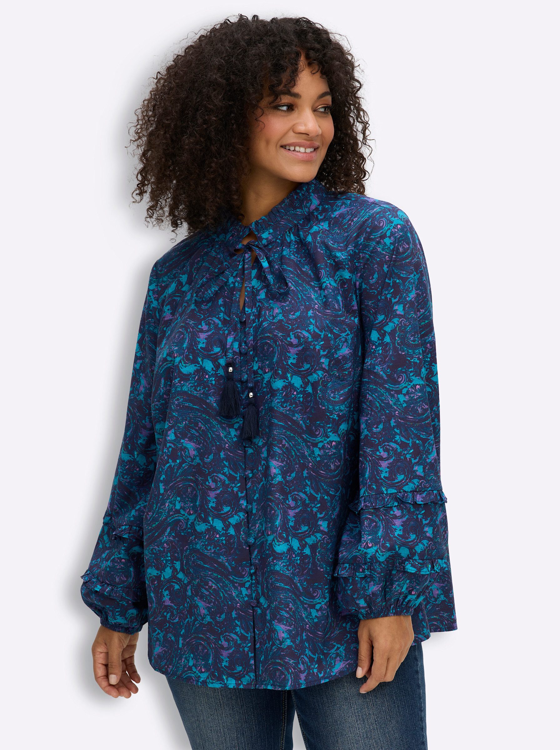 sheego by Joe Browns Klassische Bluse Langarm-Bluse Langarm