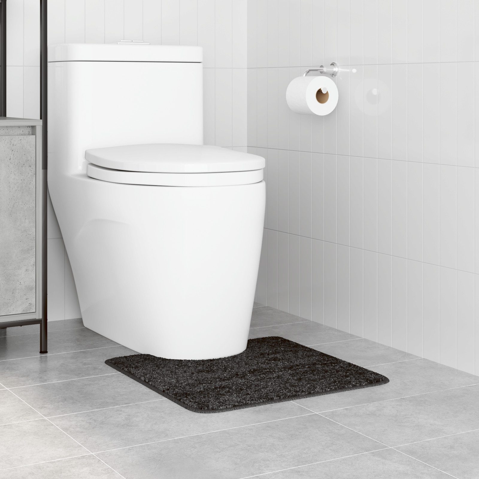 vidaXL Badematte Badematte U-Form Dunkelgrau 50x50 günstig online kaufen