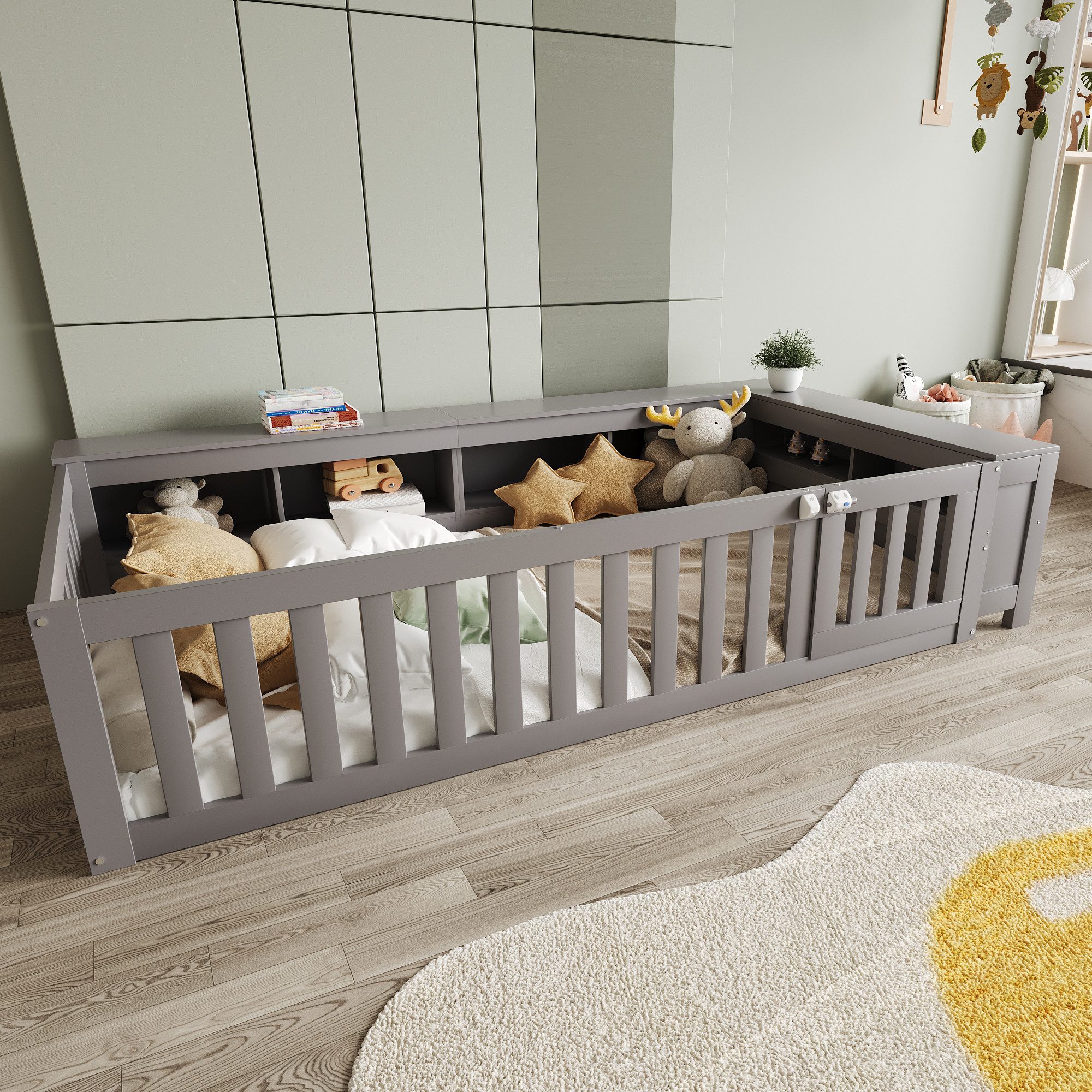 Merax Kinderbett (Kieferholz Jugendbett Babybett, 1-tlg), günstig online kaufen