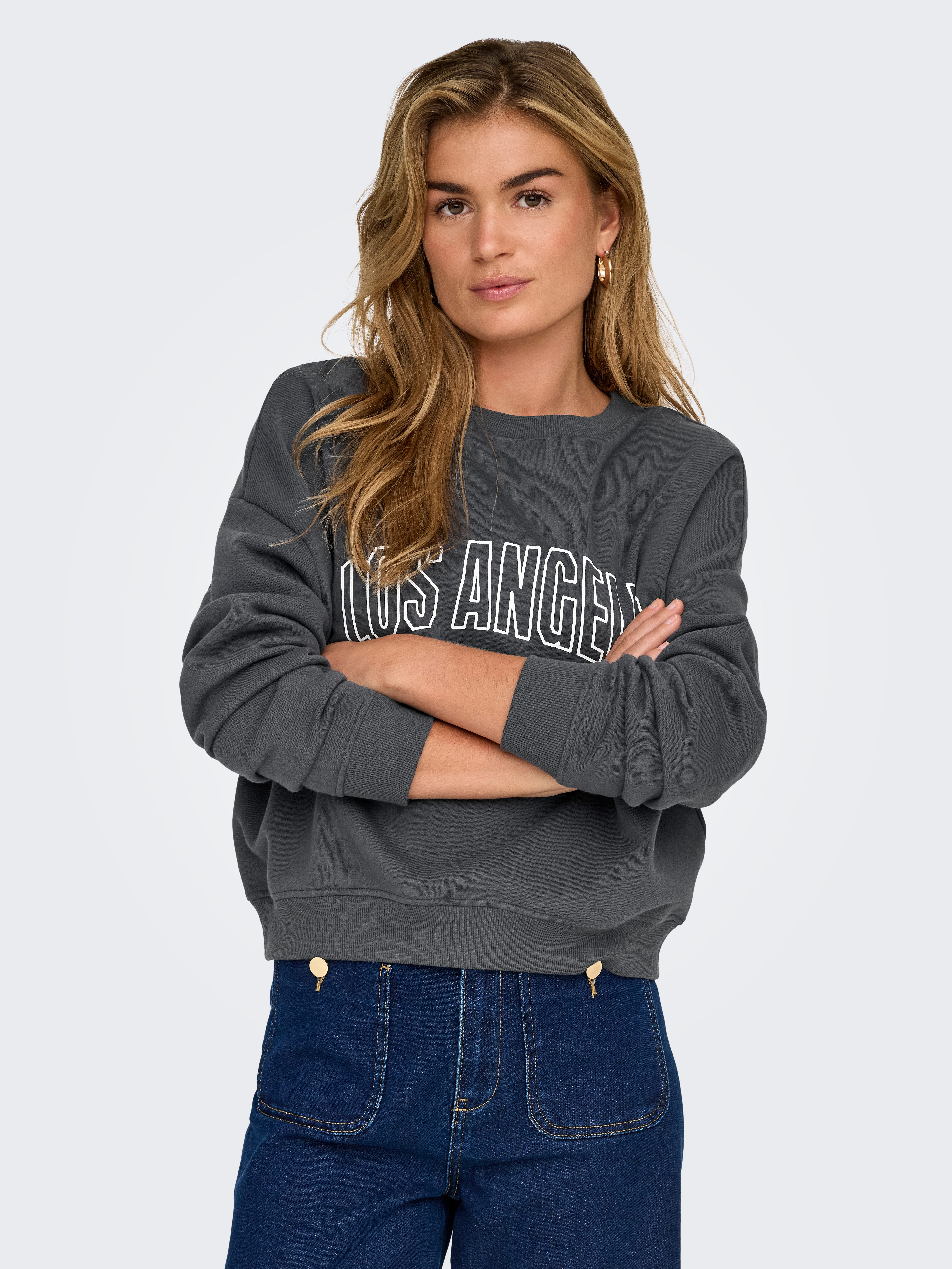 ONLY Sweatshirt ONLSWEAT L/S CREW OVERSIZE STATE SWT günstig online kaufen