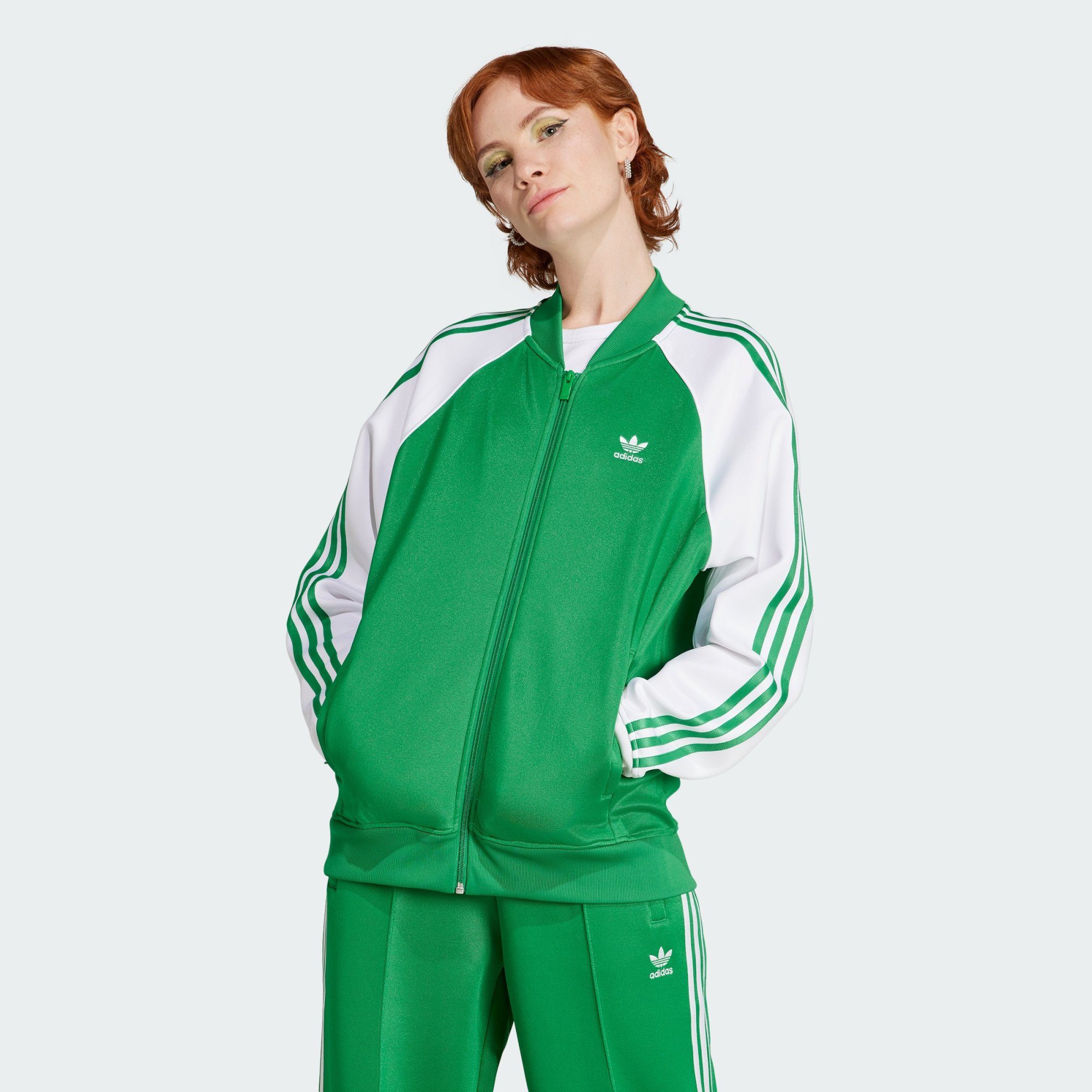 Green OVERSIZED SST adidas JACKE ORIGINALS Trainingsjacke Originals CLASSICS ADICOLOR