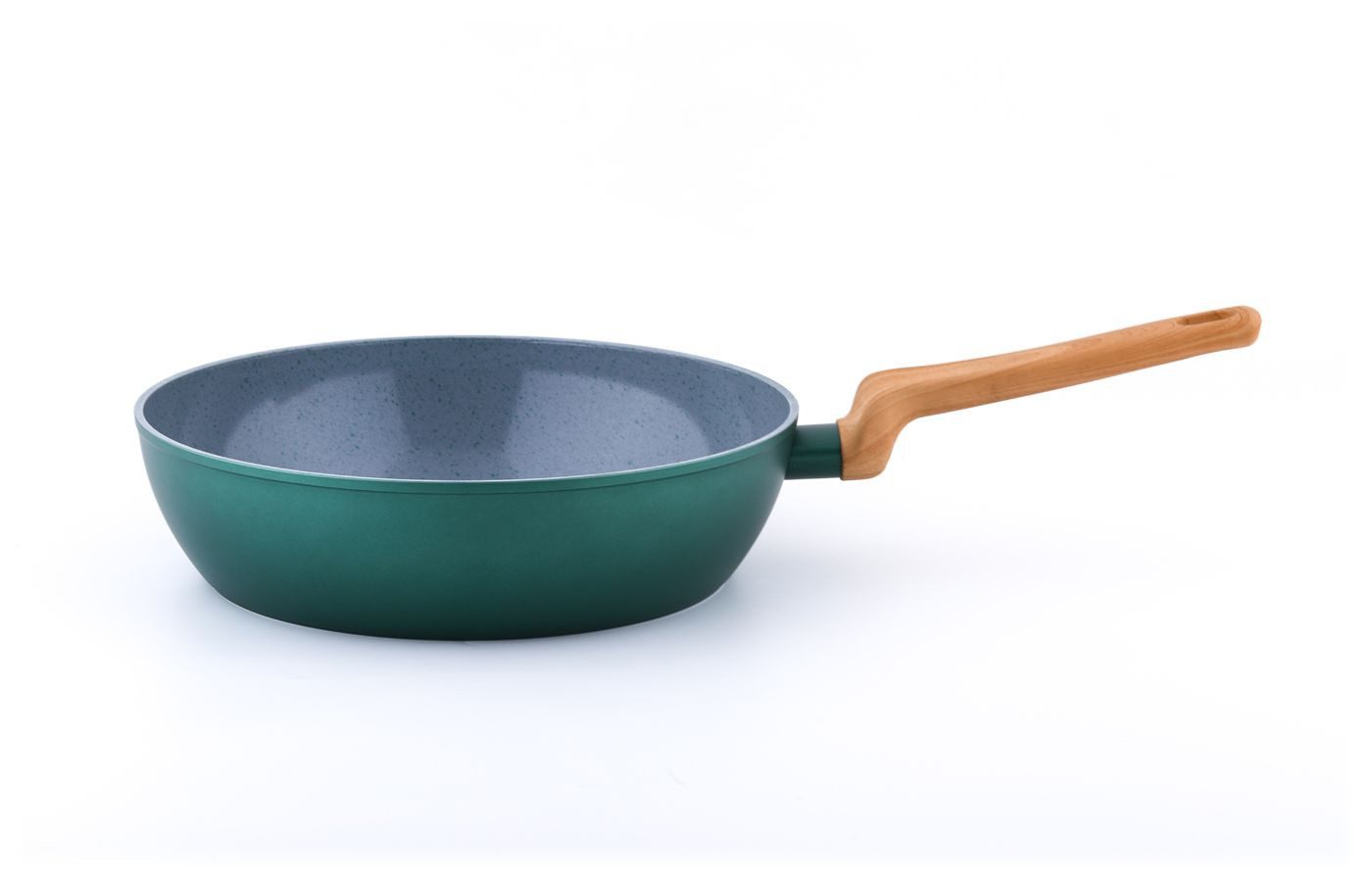 CS Koch-Systeme Schmorpfanne PURE, antihaftbeschichtet, grün, Aluminium (1-tlg), antihaftbeschichtet