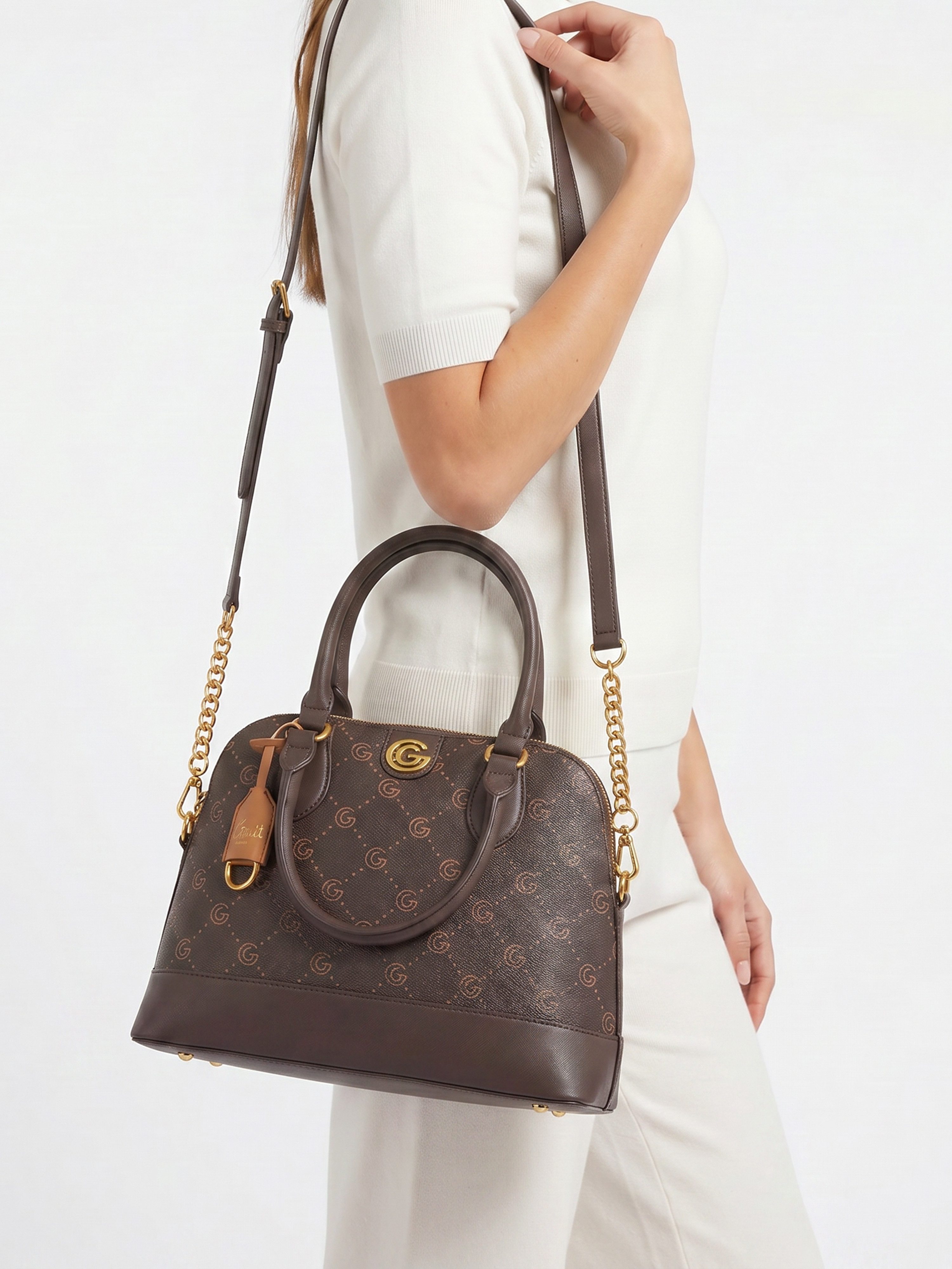 GABRIELLA G By Gabriella Gucci Handtasche JACKIE, Damen Umhängetasche, Handtasche, Tragetasche mit Logoverzierung