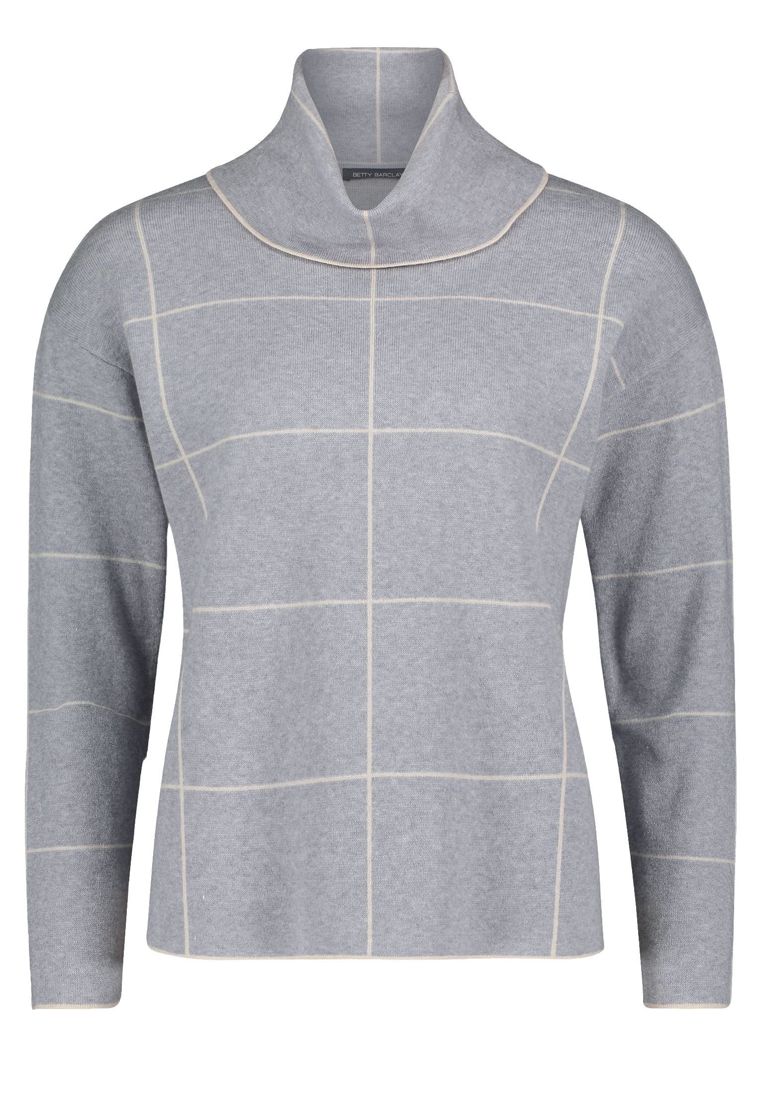 Betty Barclay Strickpullover patch grey/beige