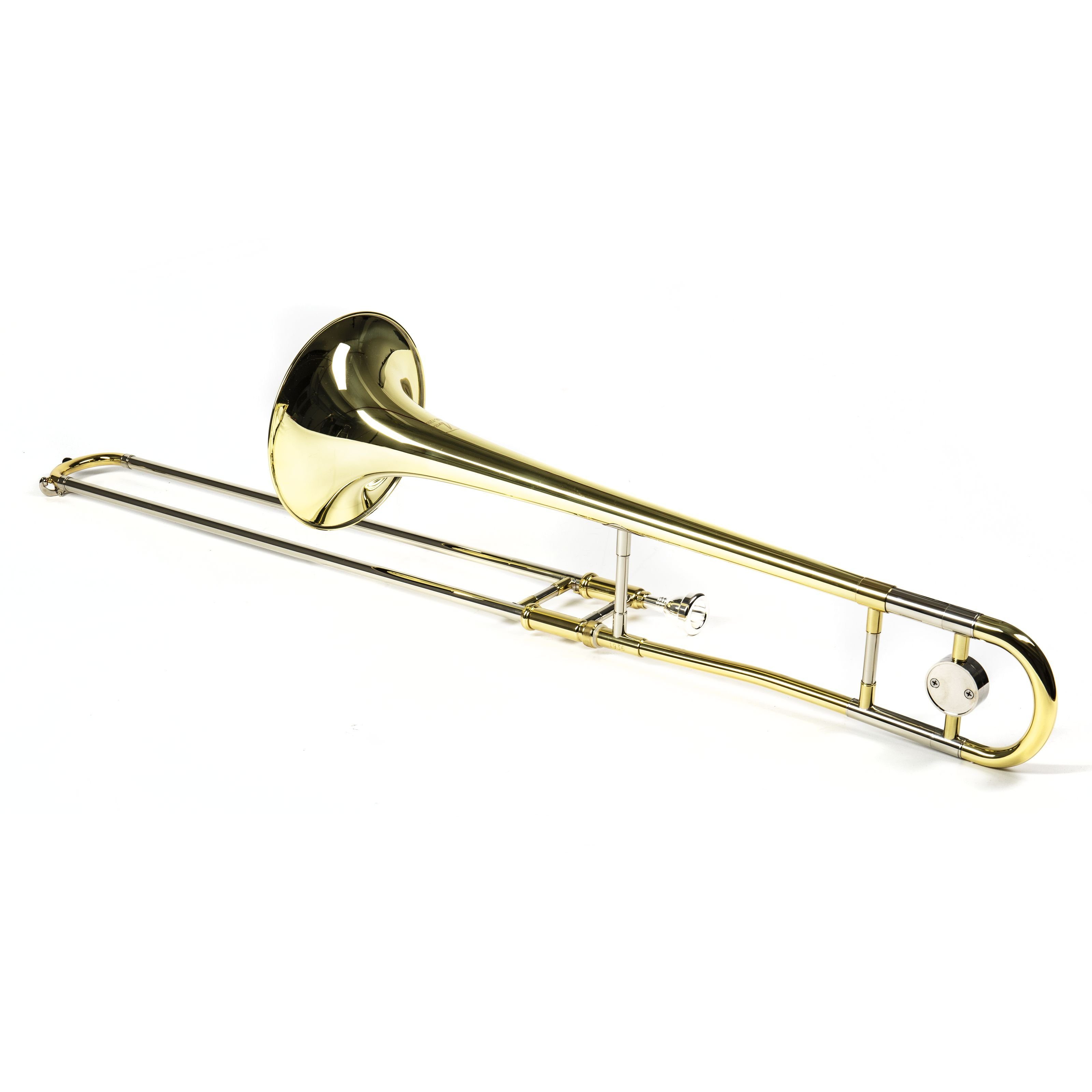 Monzani Posaune, MZSL-720L Tenorposaune Bb-Stimmung Messingschallbecher 12.7mm Bohrung inkl. Mundstück Hardcase Klarlack lackiert Leichter Zug Ideal für Einsteiger Musikschulen, Posaunen, Tenorposaunen, Tenorposaune, Bb-Stimmung, Messingschallbecher