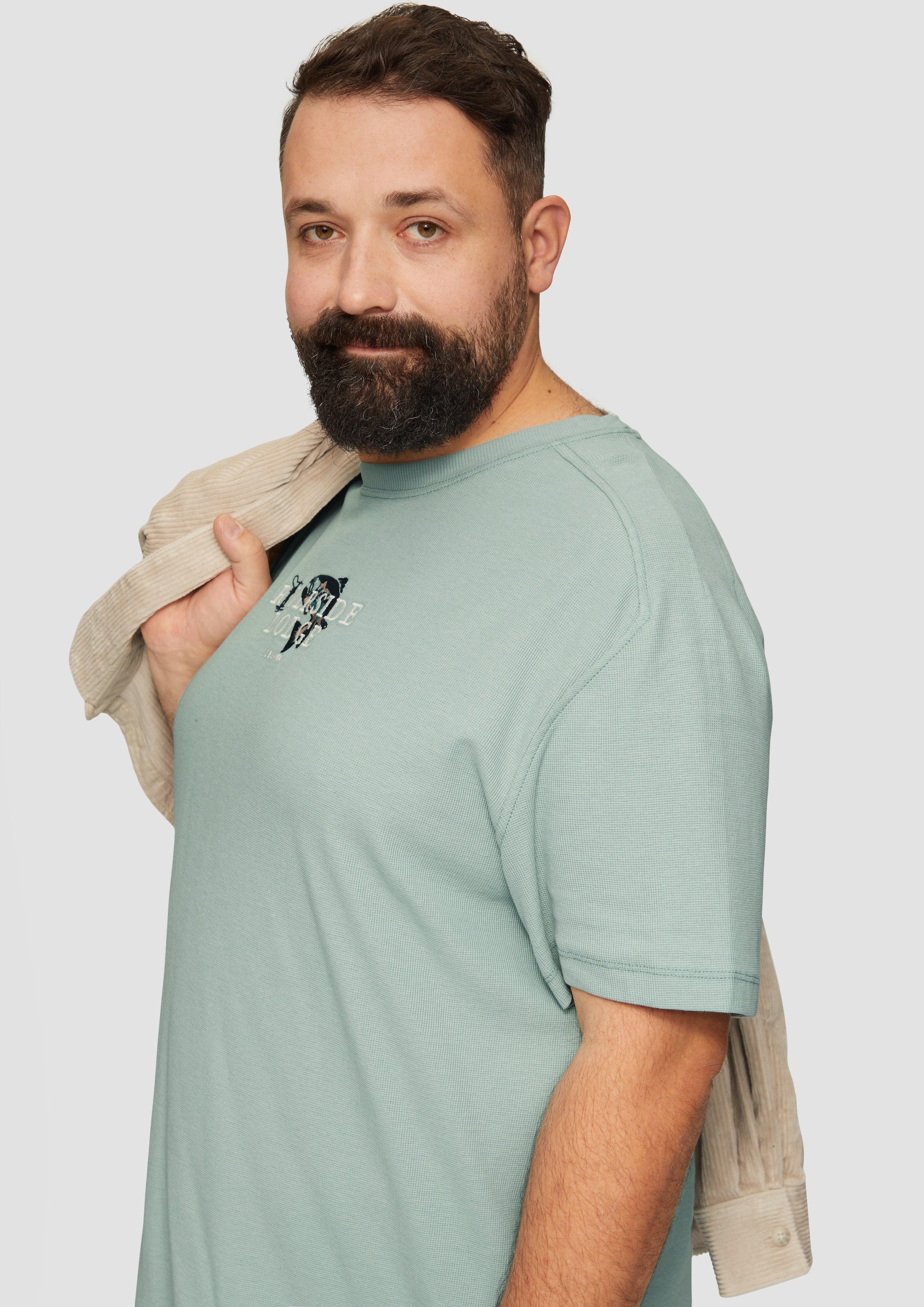 s.Oliver Kurzarmshirt T-Shirt mit Stickerei aus günstig online kaufen