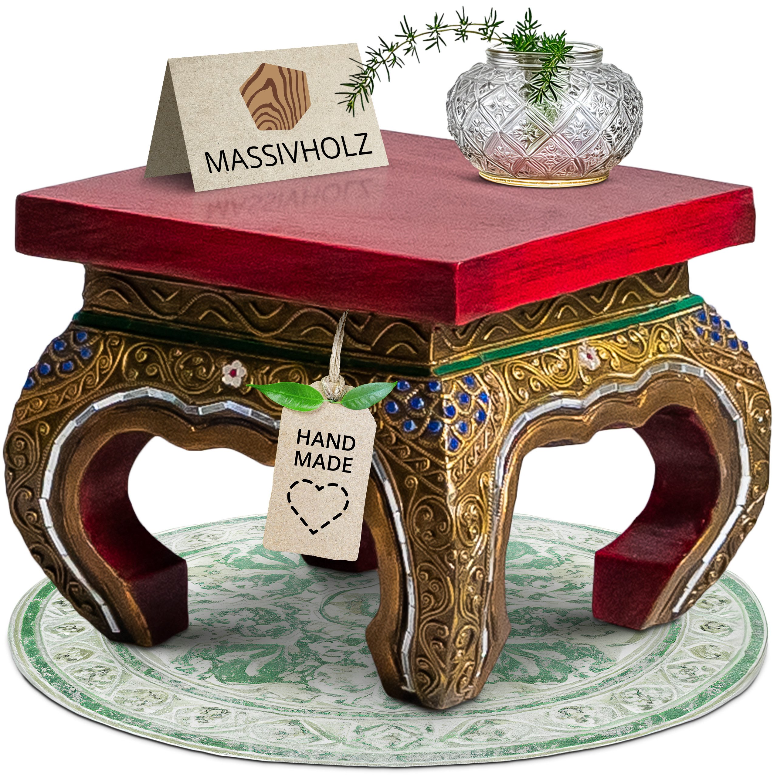 livasia Opiumtisch livasia Opiumtisch mit Glasmosaik, Couchtisch, Handarbei günstig online kaufen