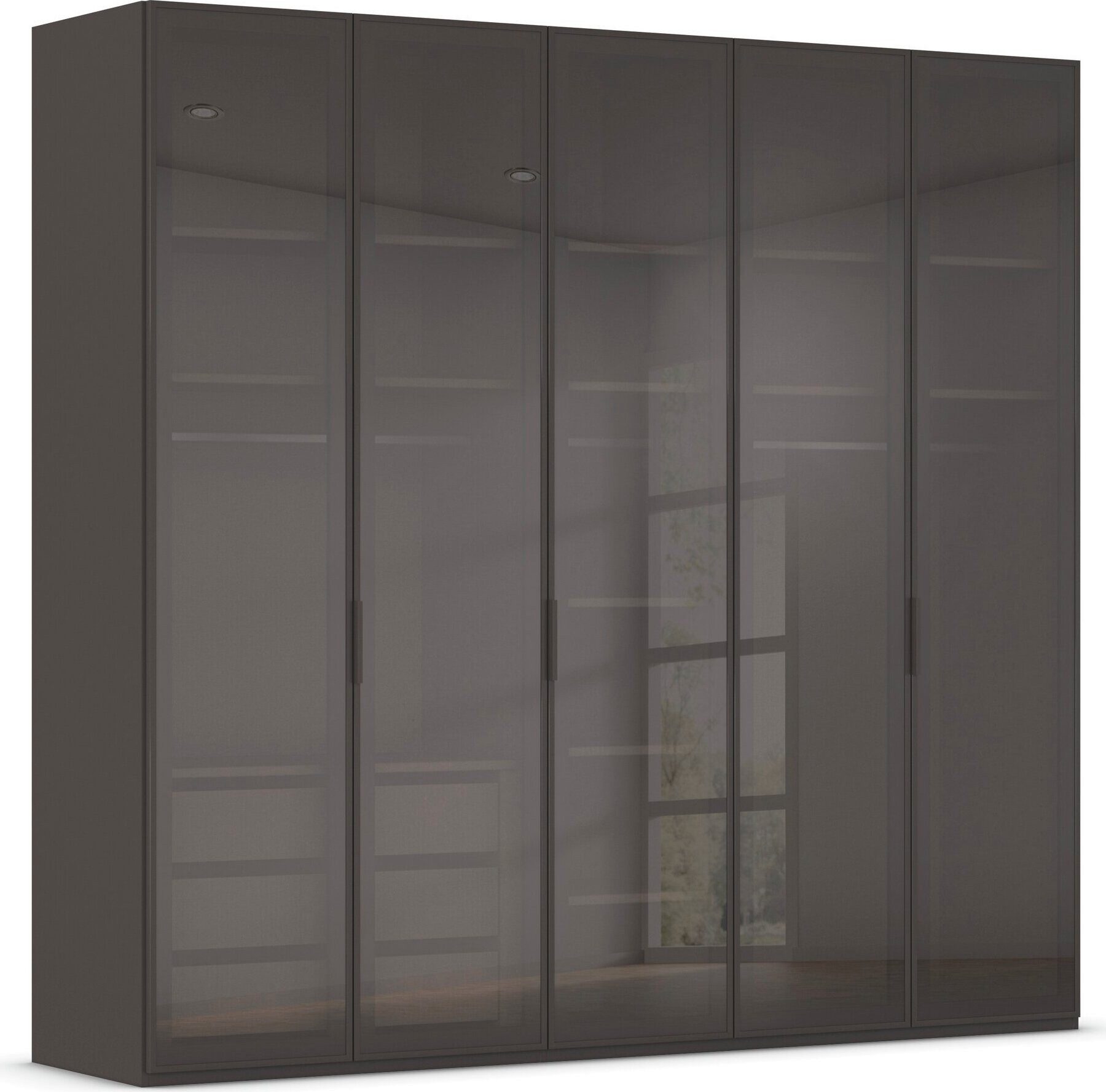 rauch Kleiderschrank Schrank Garderobe SKAT SHINE Breiten 151/201/251/301cm, Höhe 223/235cm (3 verschiedene Ausstattungen BASIC/CLASSIC/PREMIUM (inkl. SOFT-CLOSE) edle Schrankfront mit hochwertigen Glasrahmentüren MADE IN GERMANY