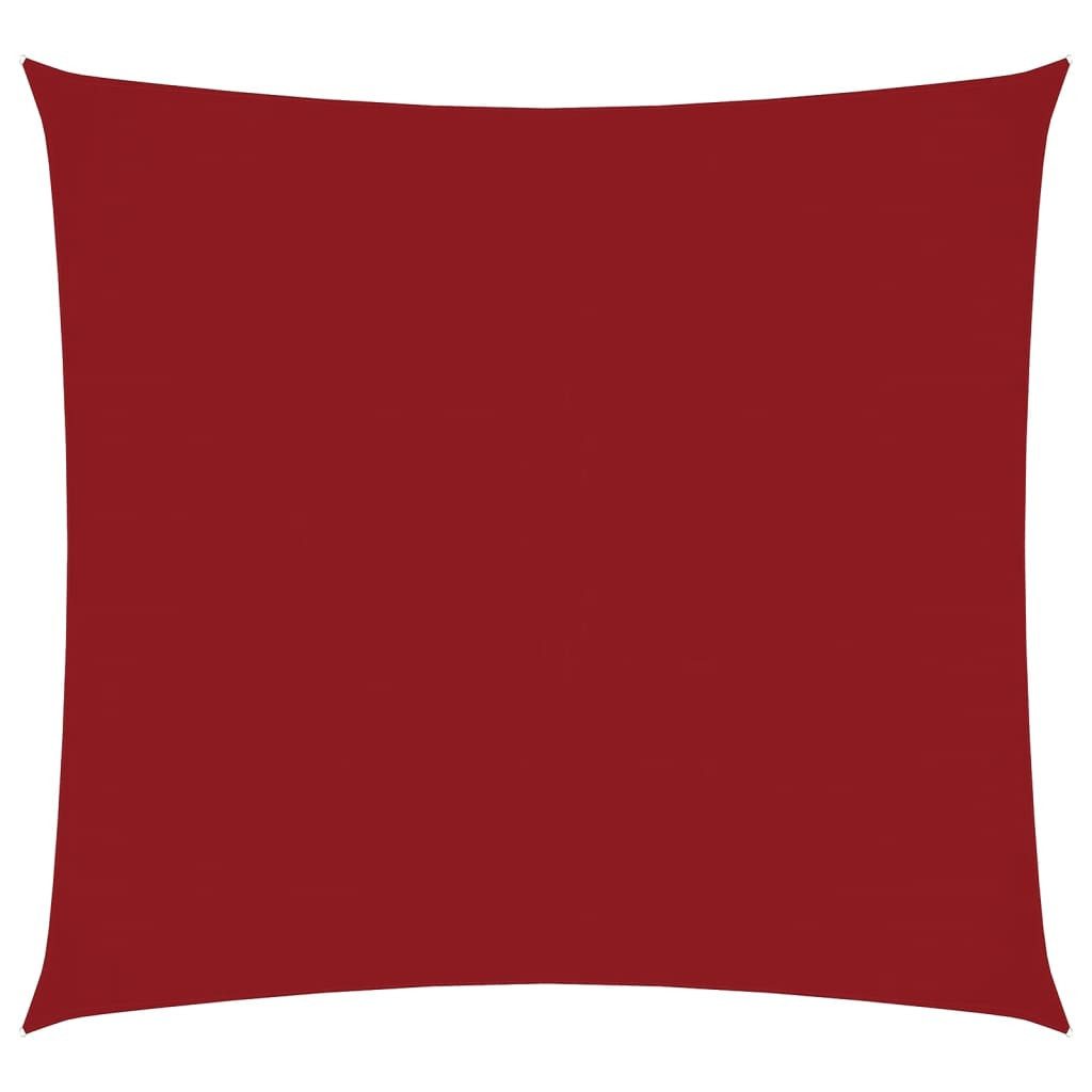 vidaXL Sonnensegel Sonnensegel Oxford-Gewebe Quadratisch 4x4 m Rot, (1-tlg)