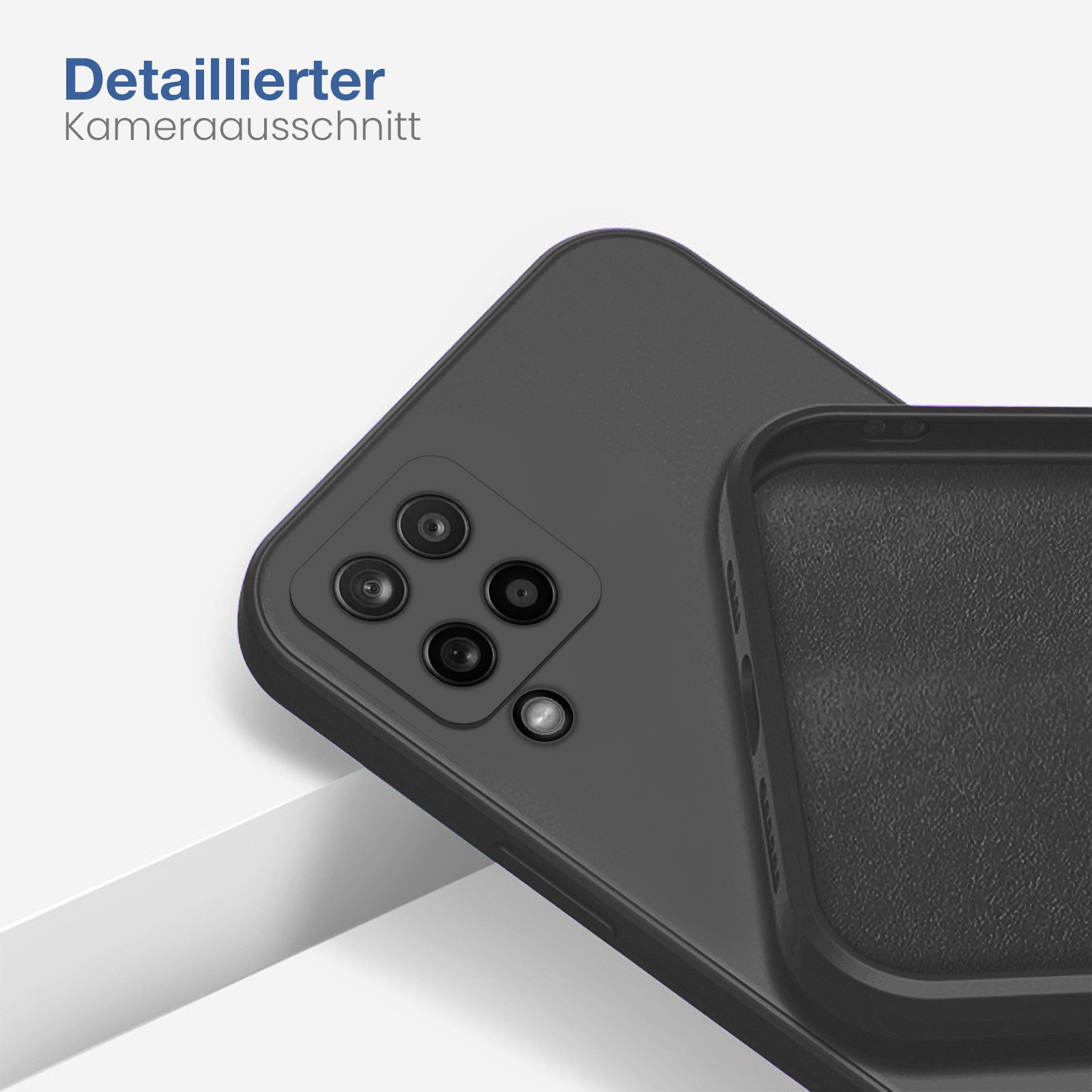 Tec-Expert Handyhülle SoftGrip Cover Hülle für Samsung Galaxy A12 5G, Handy Case Bumper integrierter Kameraschutz flexibel