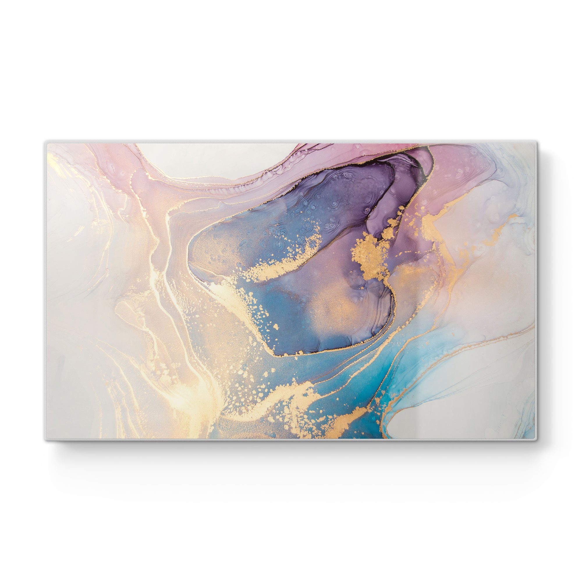DEQORI Schneidebrett 'Marmorgrafik in Pastell', Glas, Platte Frühstücksbrett Schneideplatte