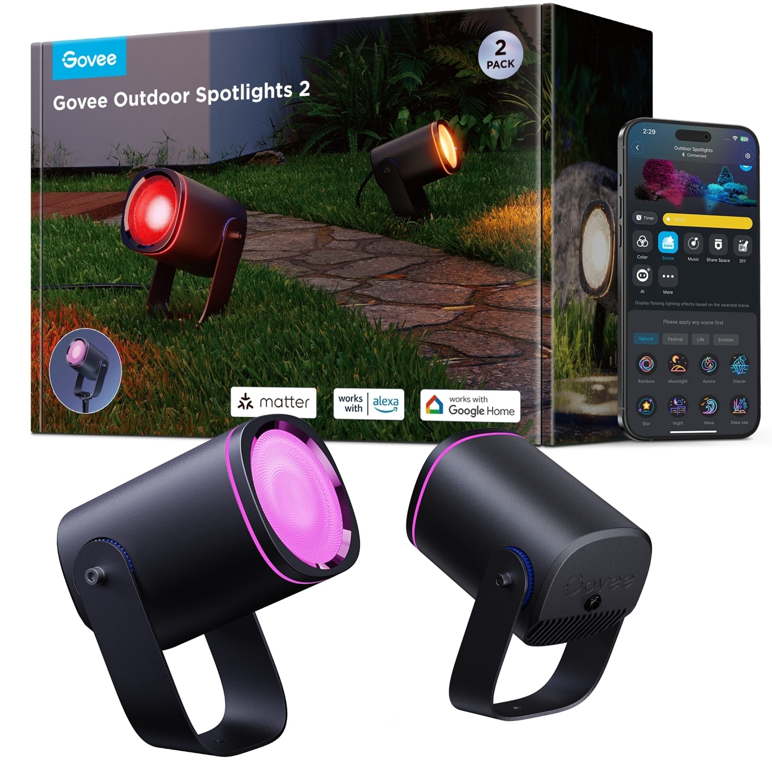 Govee Govee RGBICWW Außenstrahler Smarte Lampe – Bild 2 von 5
