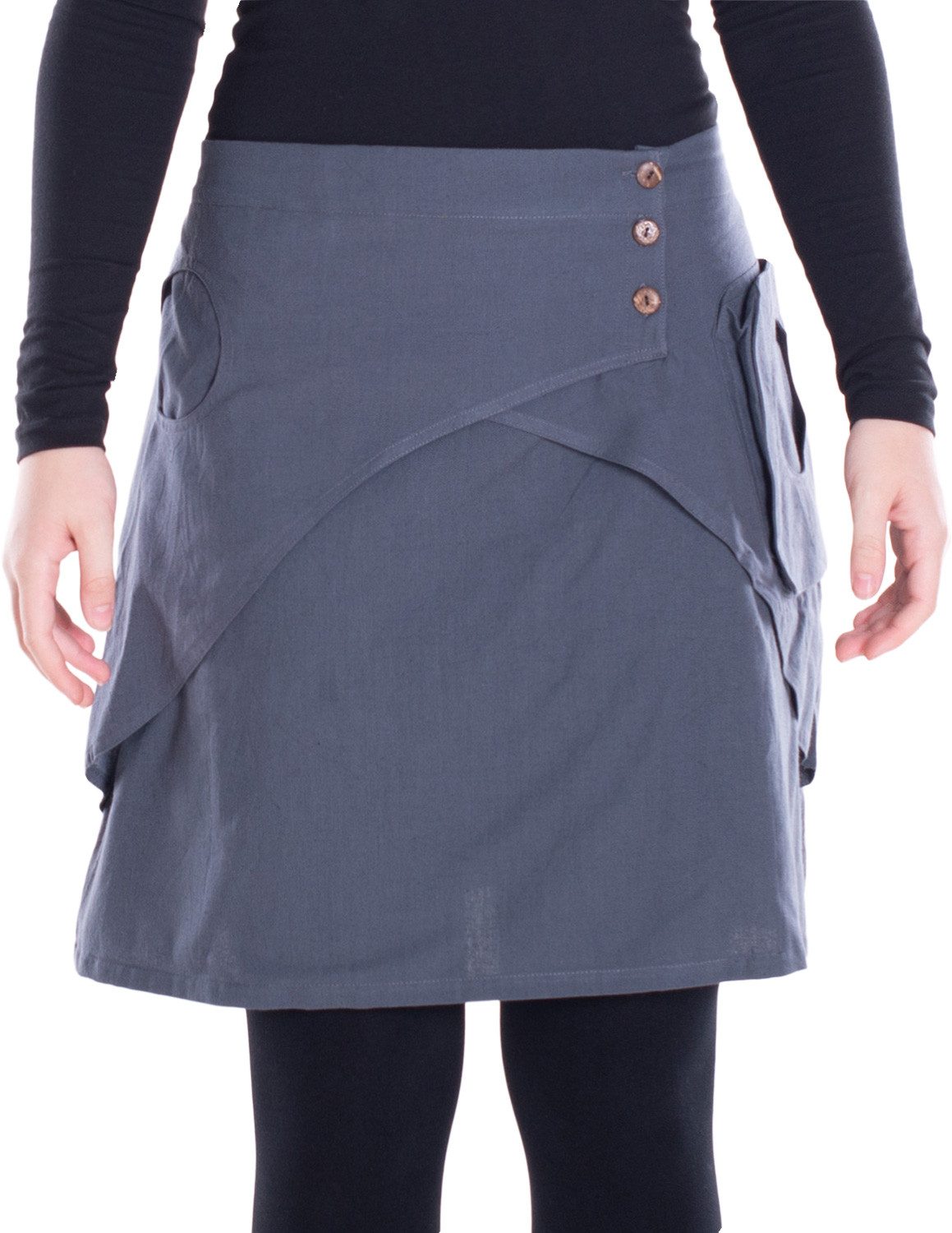 Vishes Minirock Damen Mini-Rock Baumwolle A-Linie günstig online kaufen