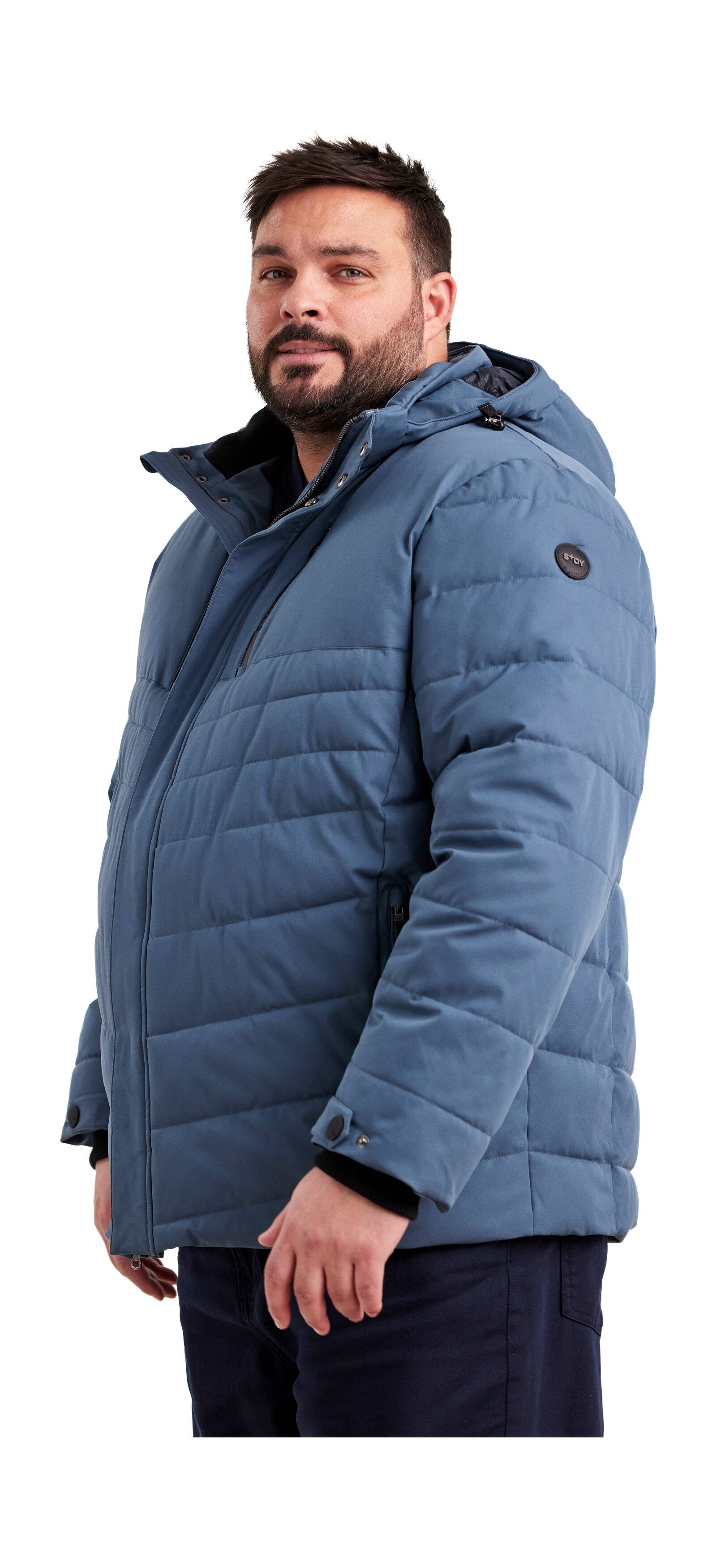 STOY Steppjacke STW 6 MN QLTD JCKT Atmungsaktive, wasserabweisende Steppjacke mit abnehmbarer Kapuze