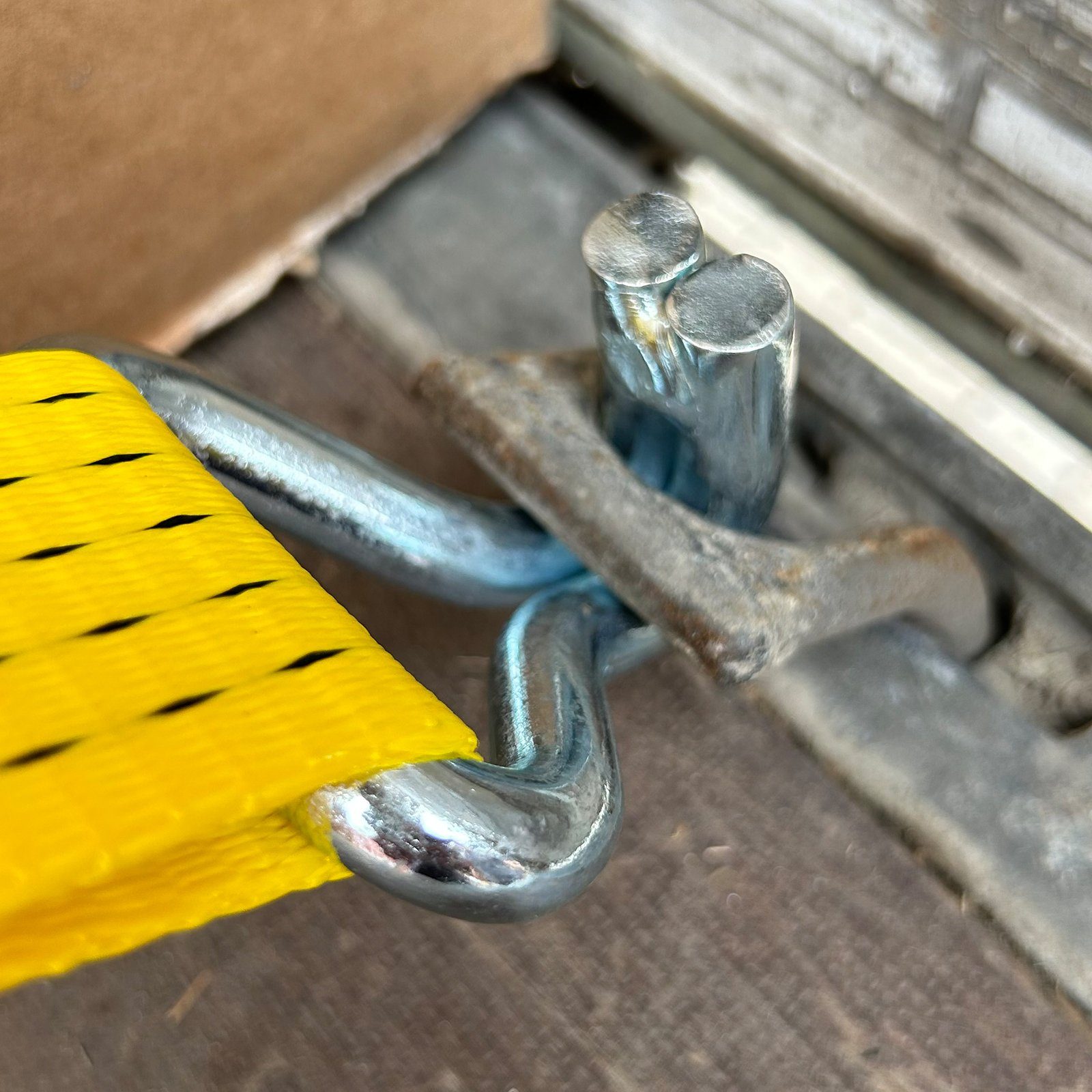 ECI Tools Zurrgurt 1 x LKW Ratschen Zurrgurt 2-teilig 5 x 800 cm Gelb Spitzhaken ZC52081 (Ladungssicherung, 1-St) Made in Germany