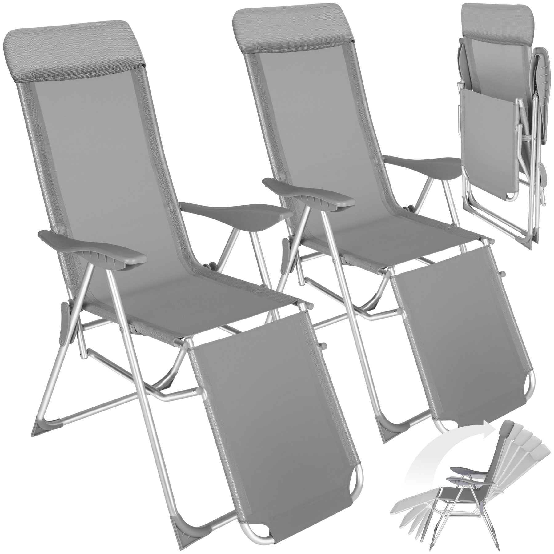 tectake Gartenstuhl Balkonstuhl 2er Set, Wetterfest günstig online kaufen