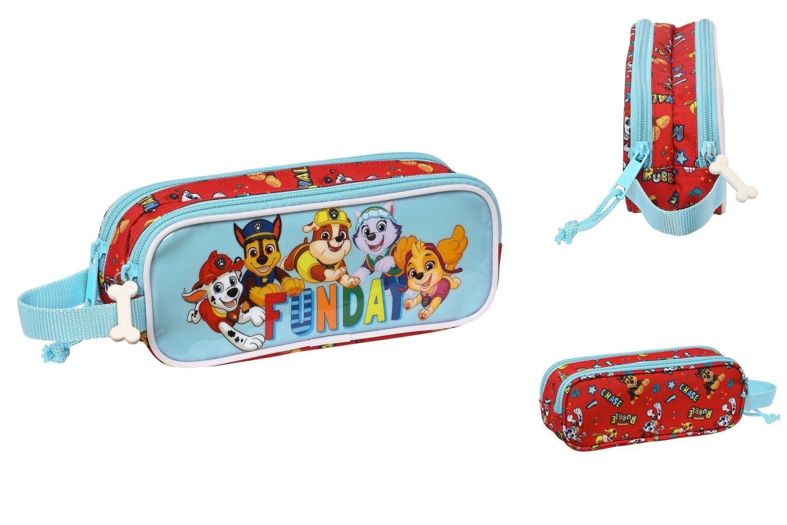 PAW PATROL Federtasche The paw patrol Zweifaches Mehrzweck-Etui The Paw Patrol Funday Rot Hel