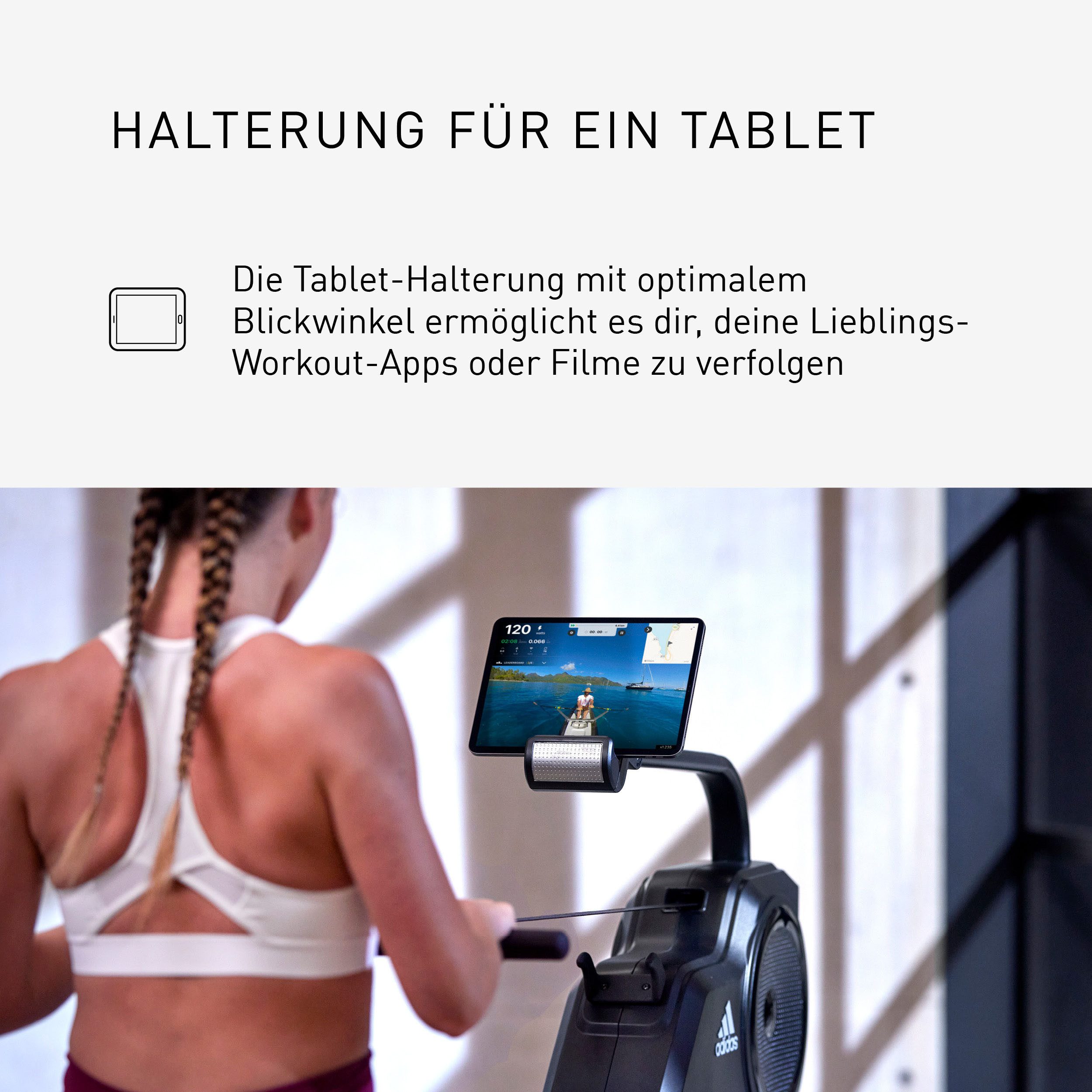adidas Performance Rudergerät Wasserrudergerät "R-21" (150 kg max. Benutzergewicht, Sport), Rudermaschine, Wasserwiderstand – Bild 5 von 5