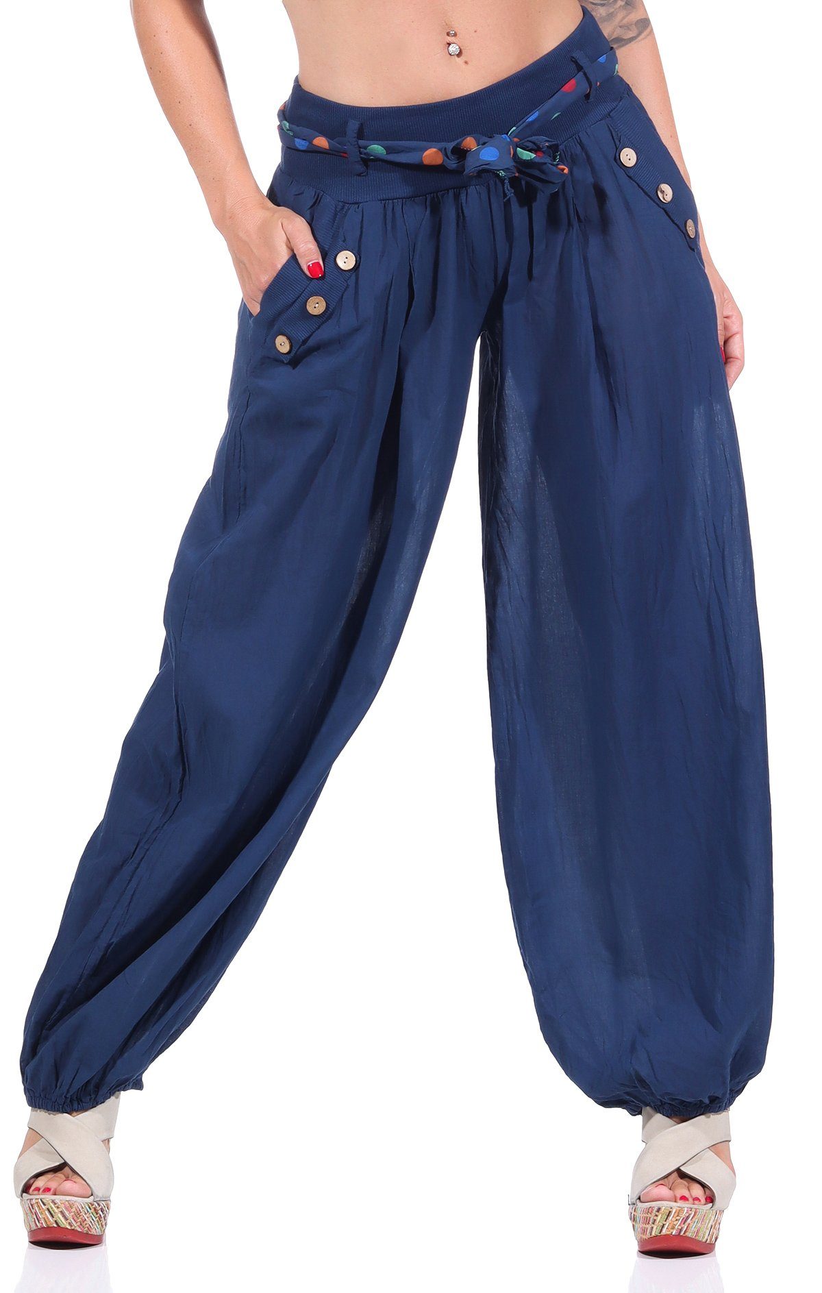 malito more than fashion Haremshose malito Damen Pumphose in Unifarben, lei günstig online kaufen