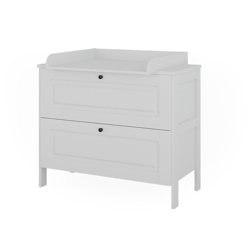 VitaliSpa® wrap chest Ajaton, white, 108 x 98 cm with 2 drawers