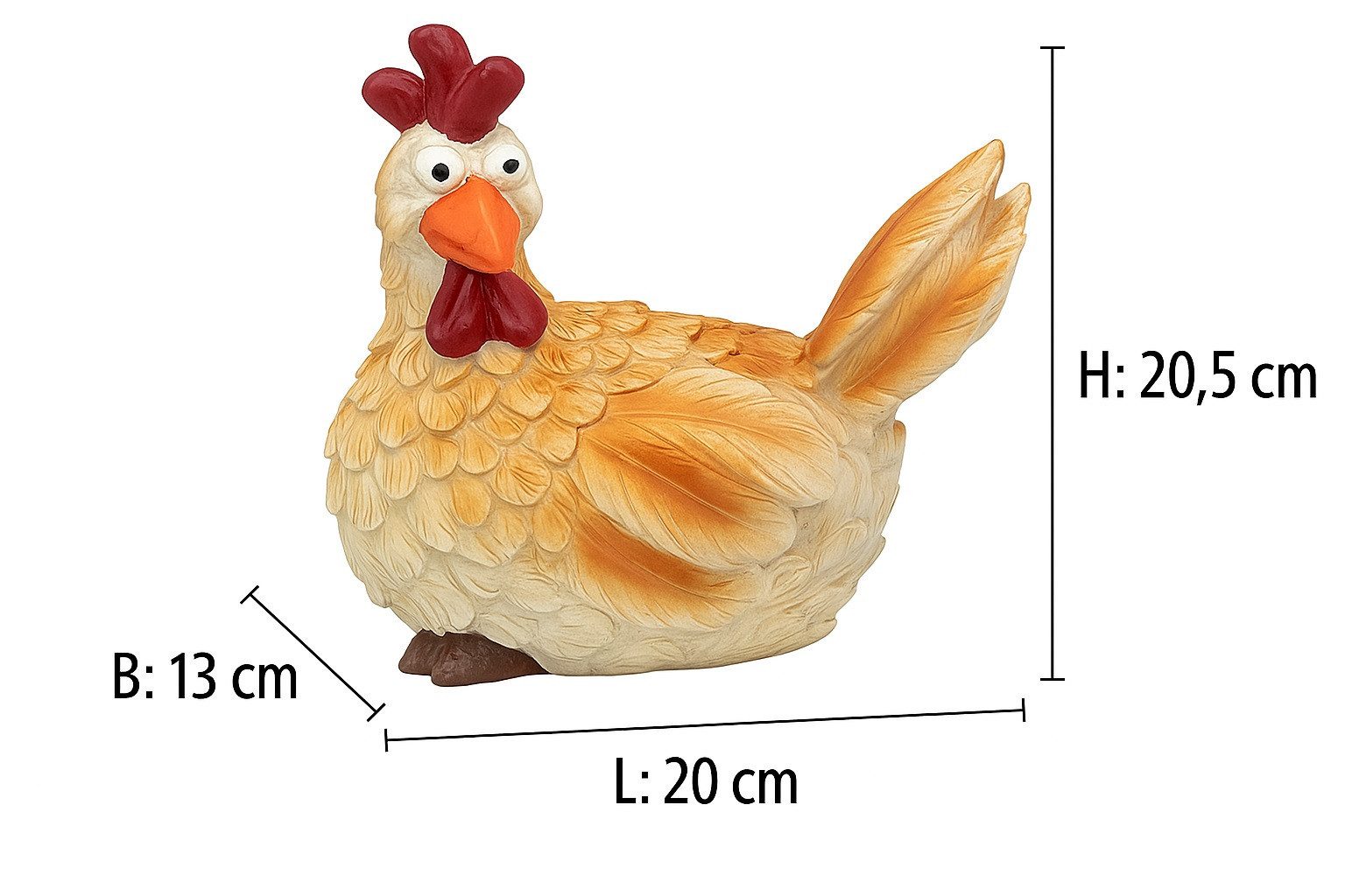 Bambelaa! Gartenfigur Gartenfigur Huhn Gartendeko Tiere Figuren Groß Dekofi günstig online kaufen