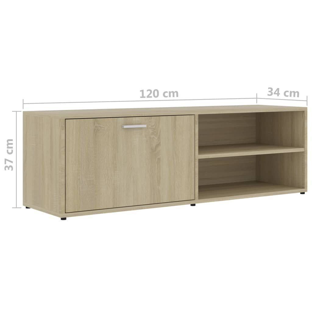 vidaXL TV-Schrank TV-Schrank 34 x cm Sonoma-Eiche Eiche Lowboard 120 Spanplatte x Sonoma 37