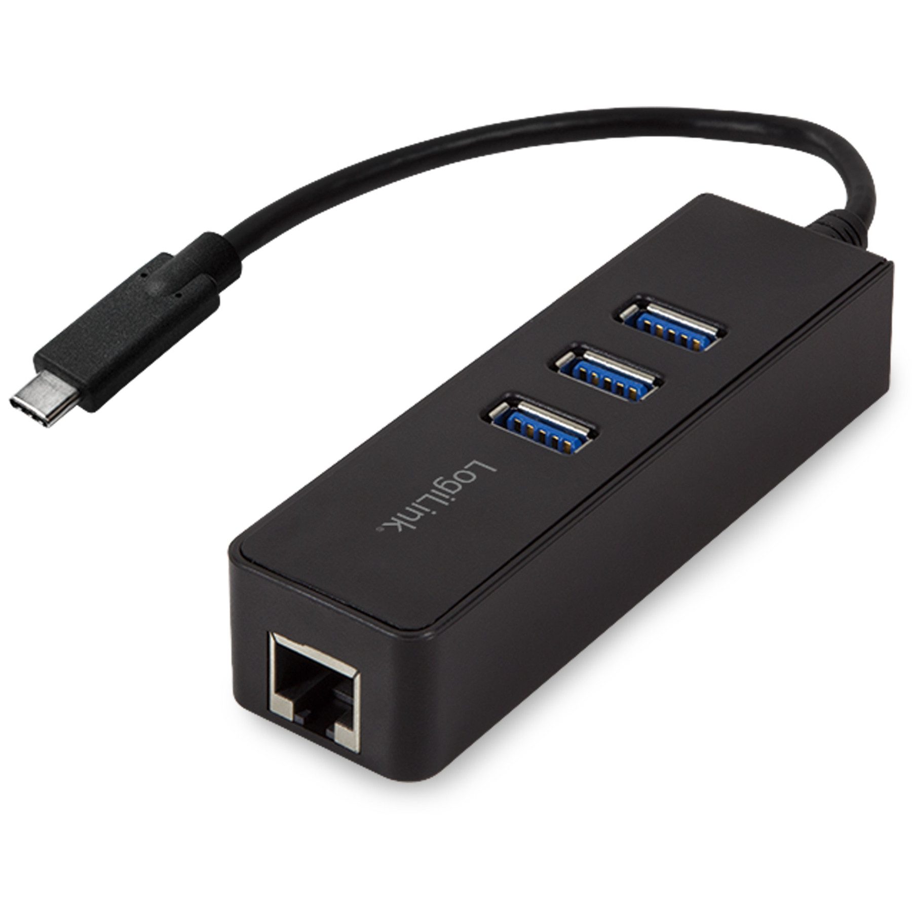 LogiLink LOGILINK USB-C Ethernet-Adapter UA0283, USB-Switch, 3-port USB-Adapter