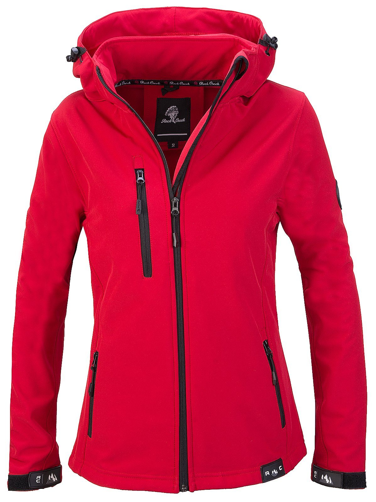 Rock Creek Softshelljacke Damen Softshelljacke Wanderjacke D-412 Rot