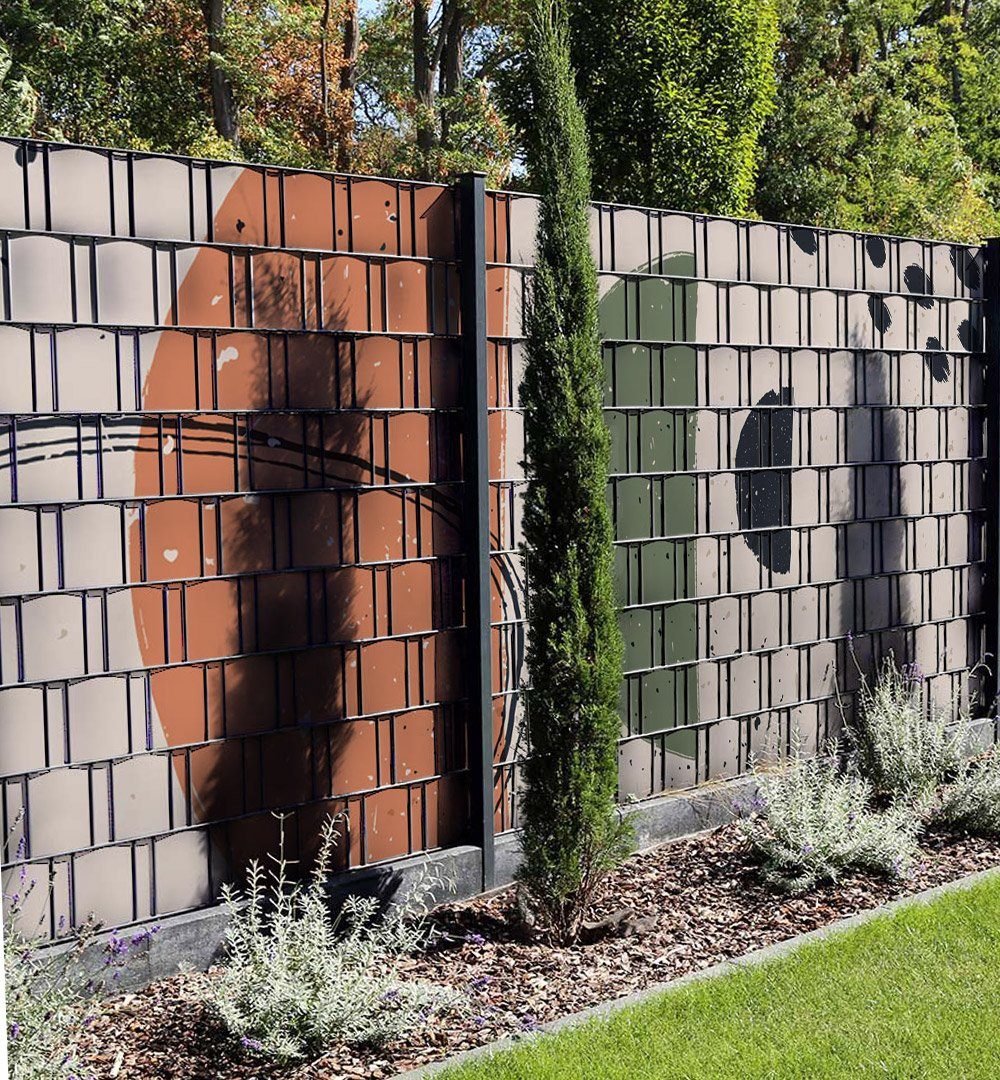 Thumbnail - MyMaxxi Sichtschutzstreifen Sichtschutzstreifen Abstrakte Halbkreise Sichtschutz Garten Zaun, (Abstrakte Halbkreise)