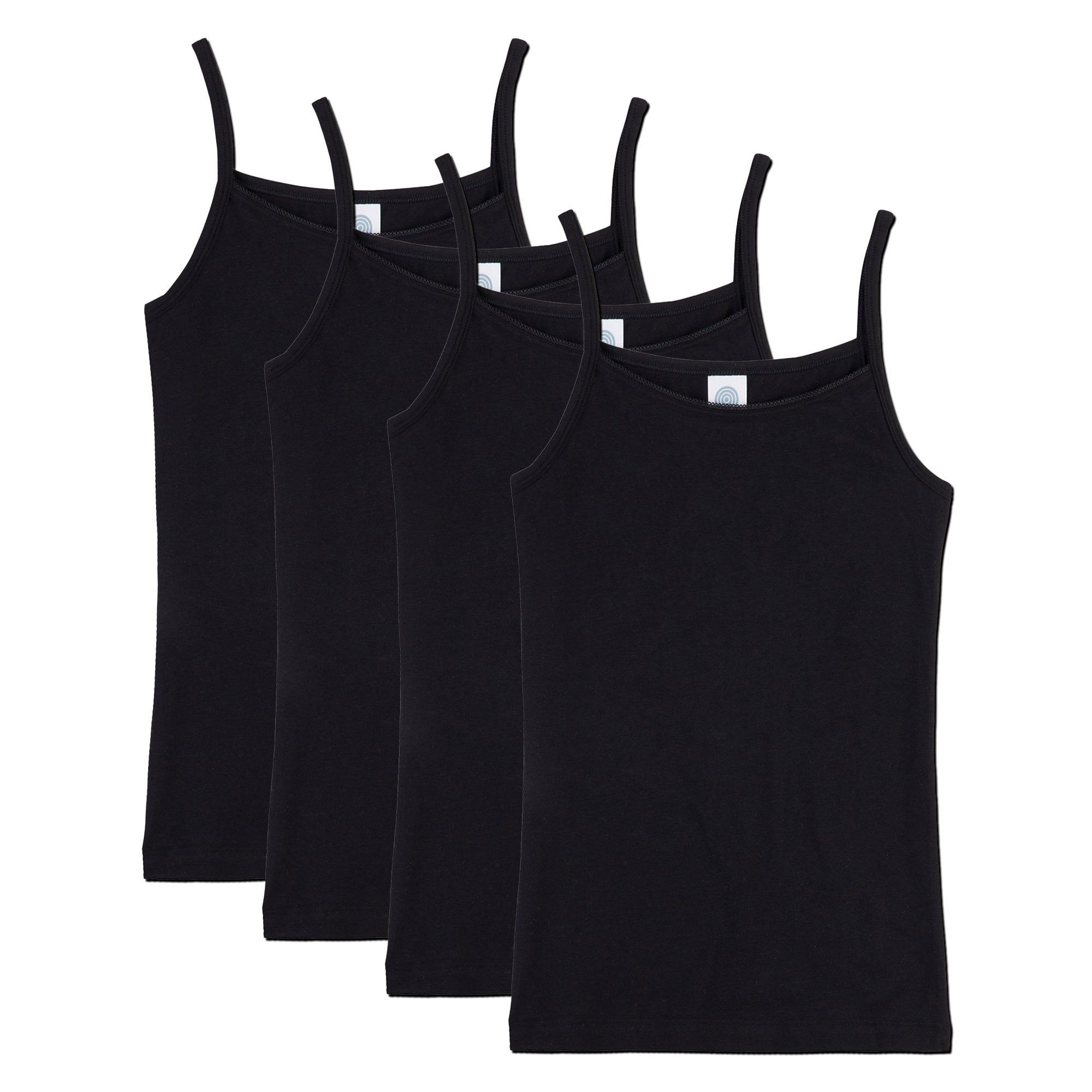 Sanetta Unterhemd Mädchen Unterhemd 4er Pack Baumwollmischung (Packung, 4er Pack)