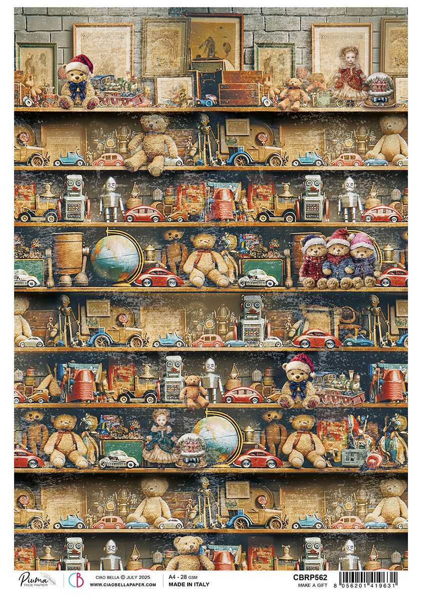 Ciao Bella Seidenpapier Toy Shop -Make a Gift, DIN A4