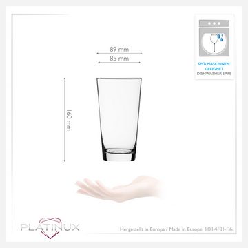 PLATINUX Bierglas Biergläser Set 500ml (max. 600ml), Glas, Altbiergläser Altbierbecher 0,5L Craftbeer Spülmaschinenfest