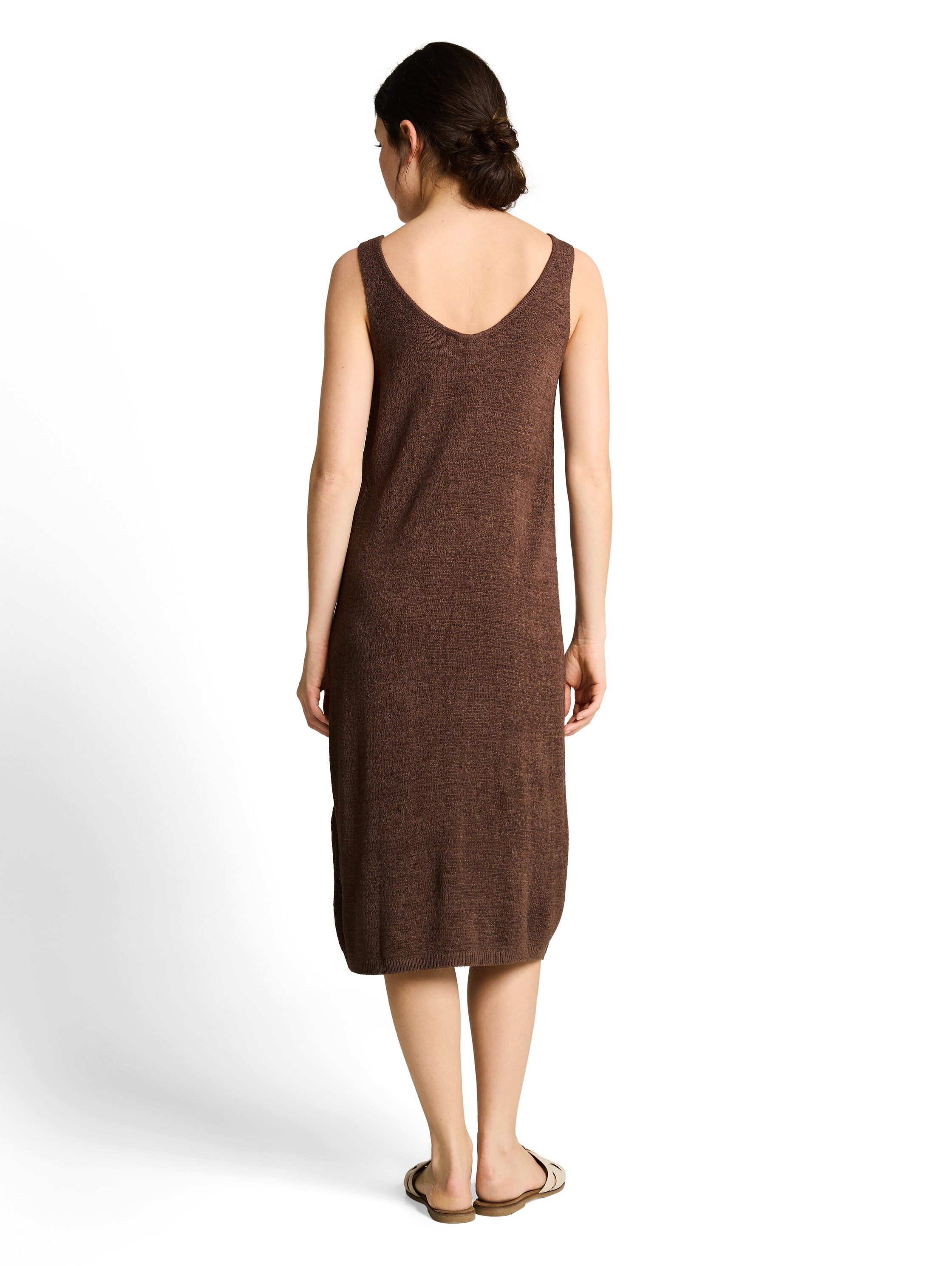 TOM TAILOR Denim Strickkleid Ärmelloses Sommerkleid in 3/4-Länge