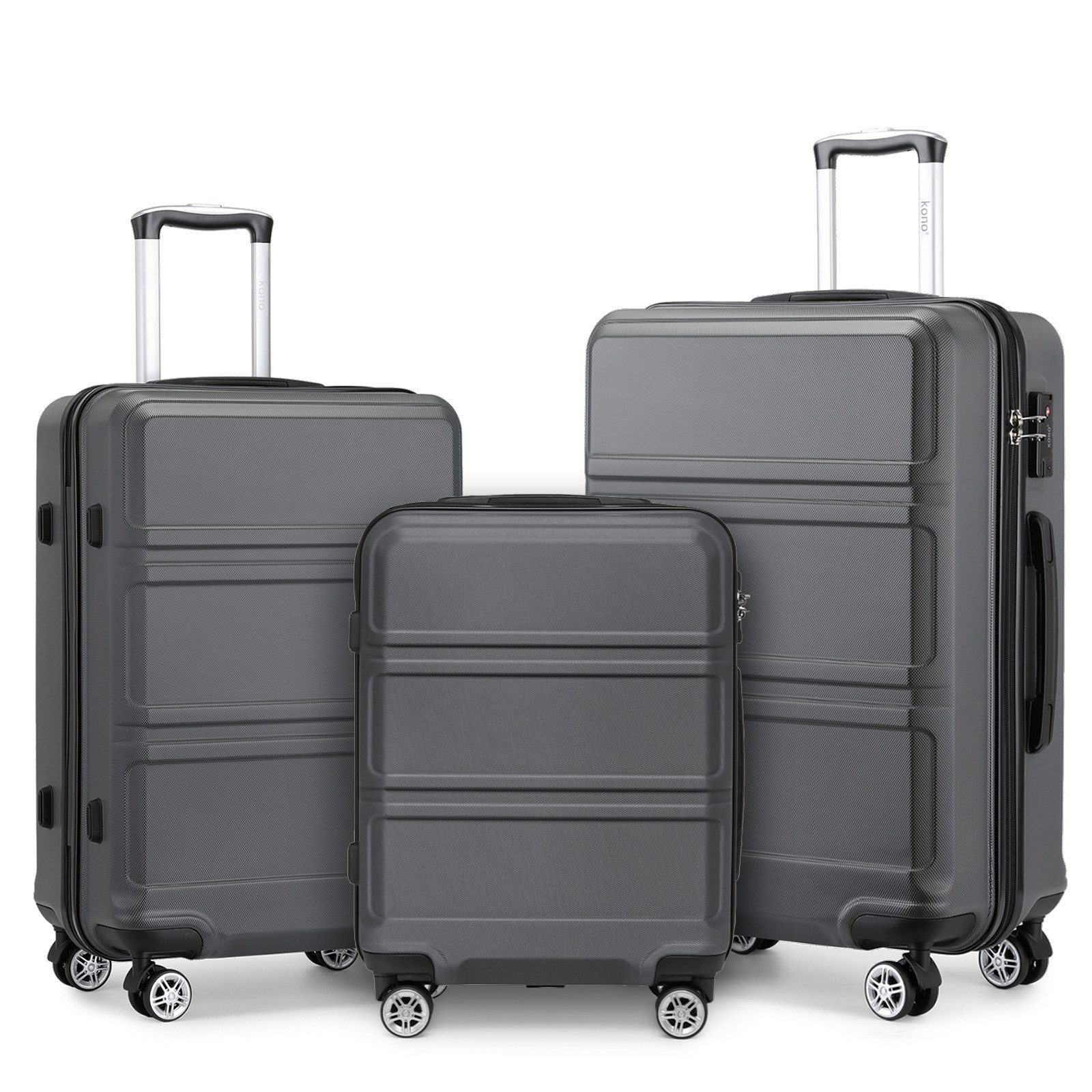 KONO Hartschalen-Trolley mit TSA-Schloss - Reisekoffer günstig online kaufen