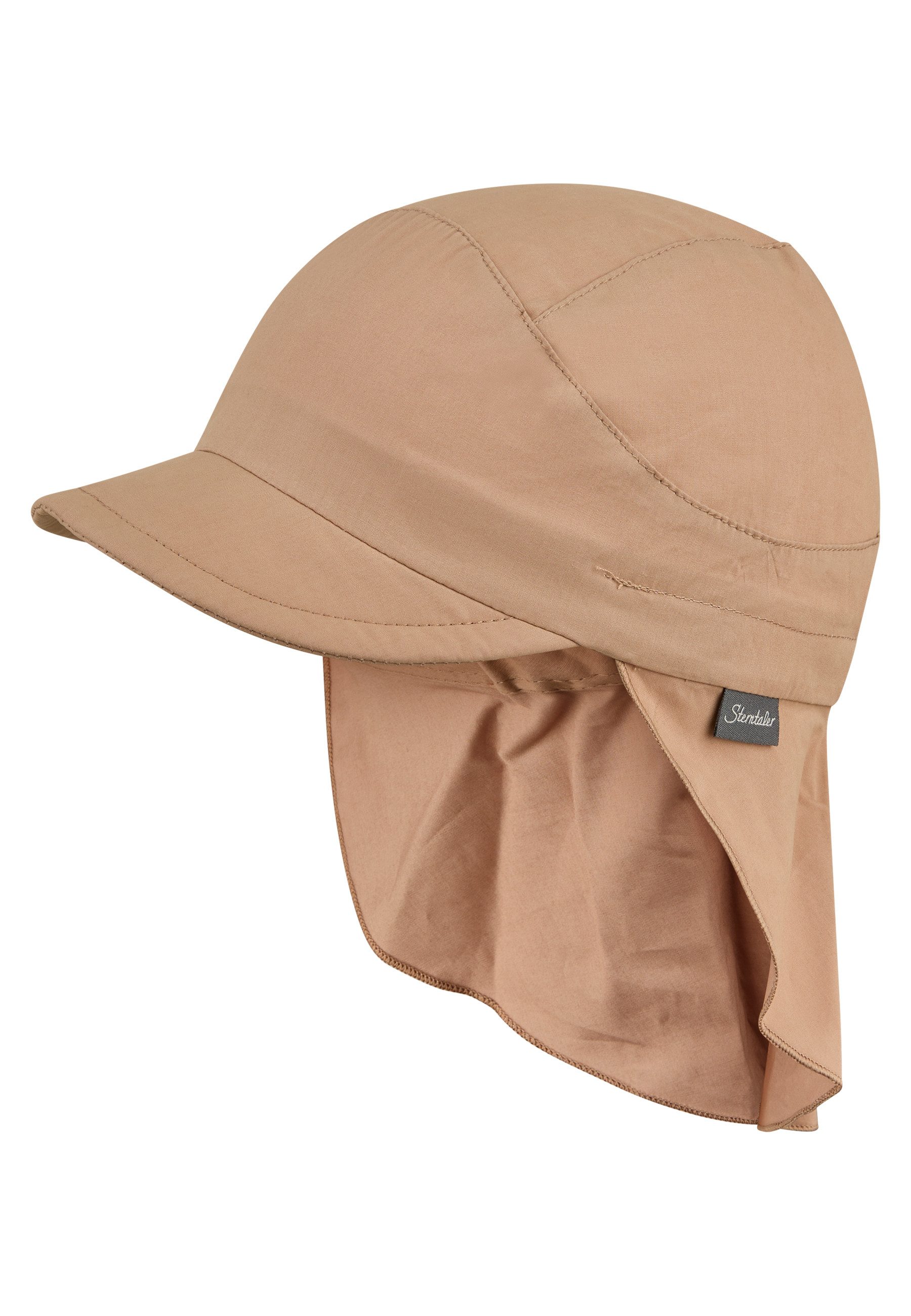 Sterntaler® Schirmmütze UV-Schutz 50+ Schirmmütze mit Nackenschutz Basic (1-St) Kindermütze mit Schirm aus UV-Popeline unifarben