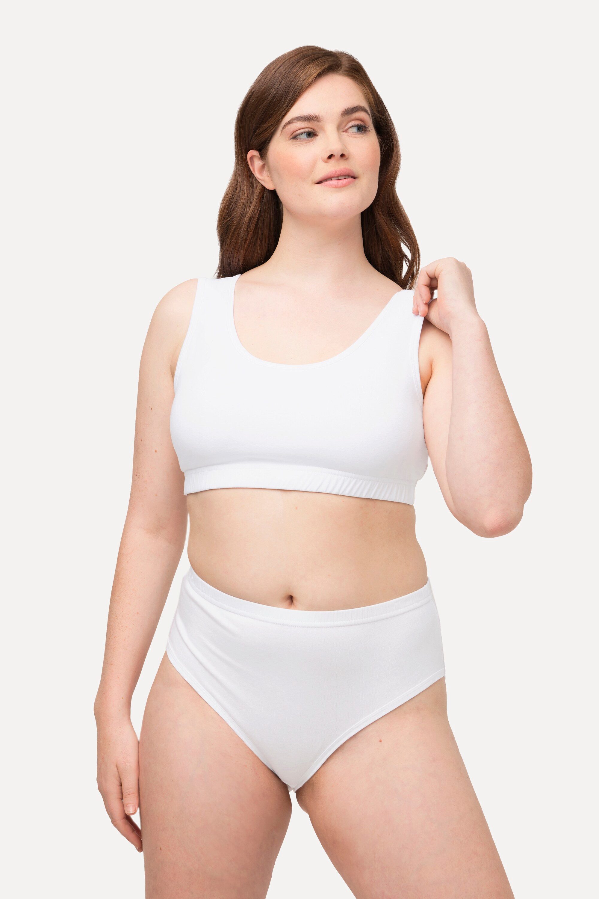 Ulla Popken Bügel-BH Bustier breite Träger Biobaumwolle