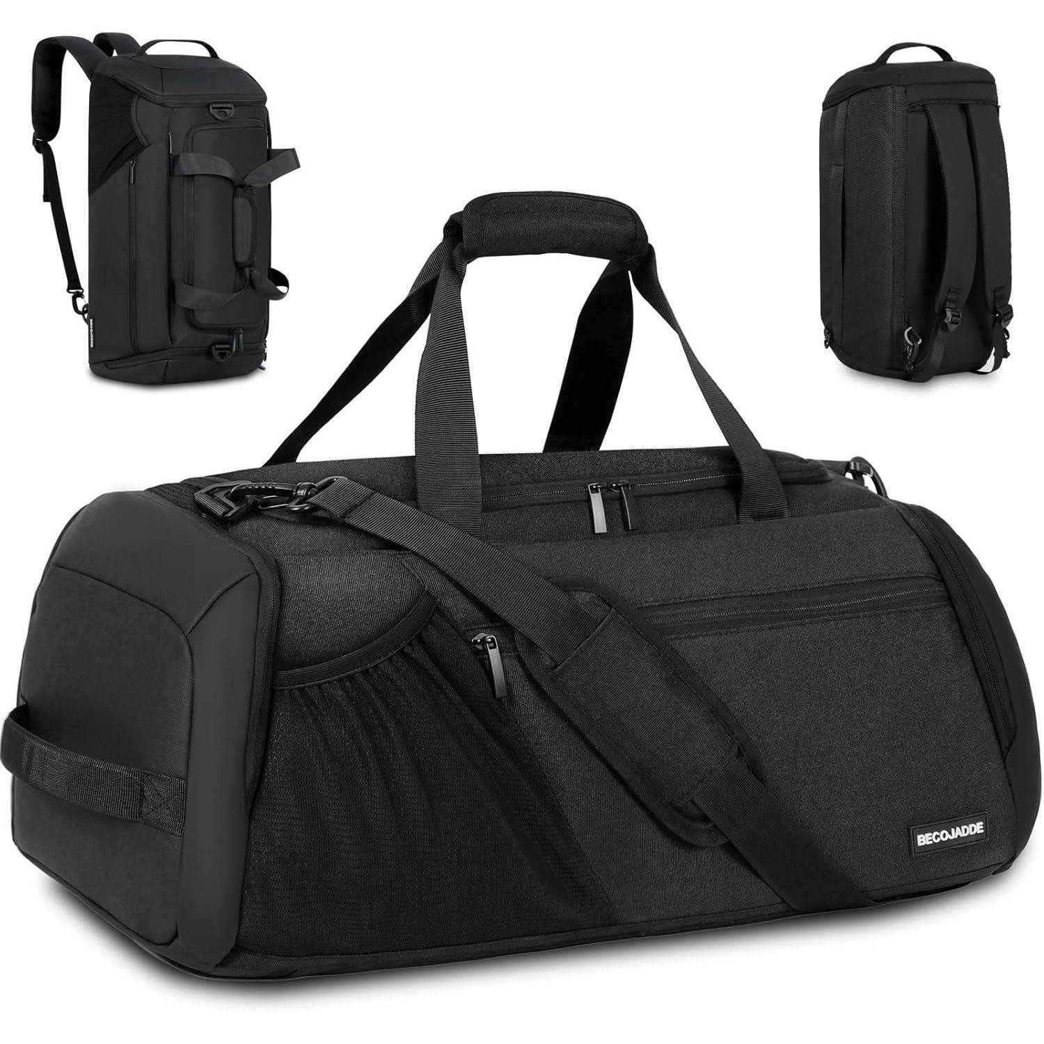 LuxusKollektion Sporttasche Sporttasche Herren 45L Schwarz Sportrucksack mit Laptopfach und