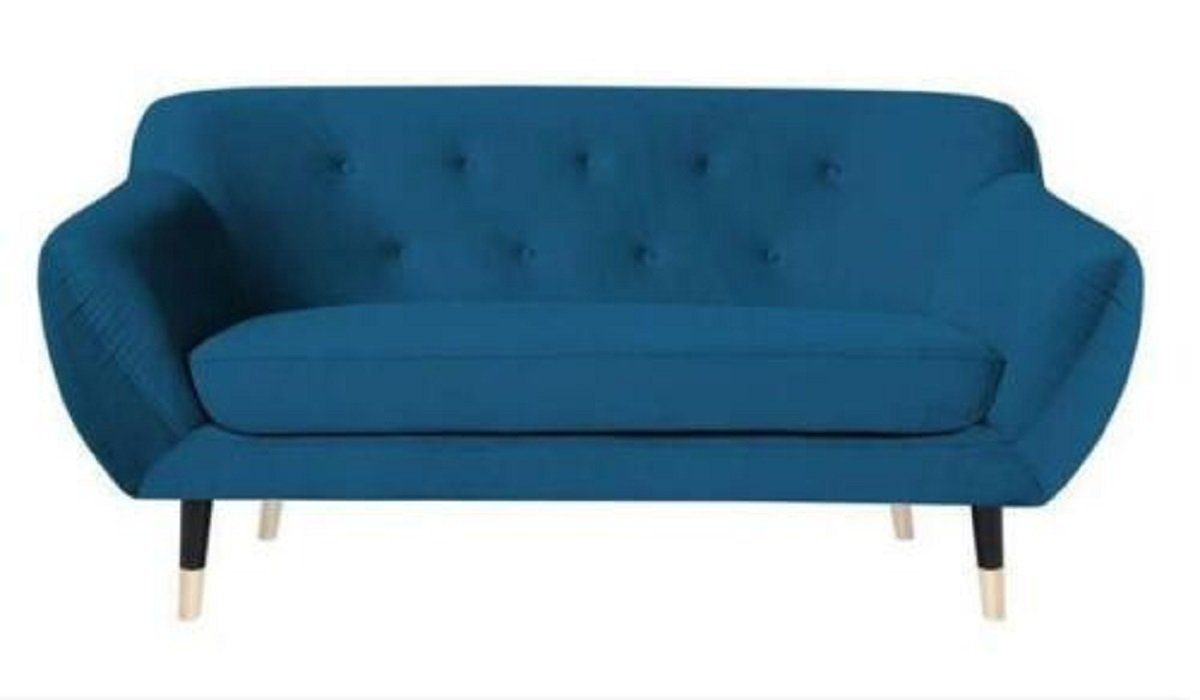 JVmoebel Sofa Schwarzes Chesterfield Luxus Sofa Modernes Design 3-Sitzer Neu, Made in Europe Blau