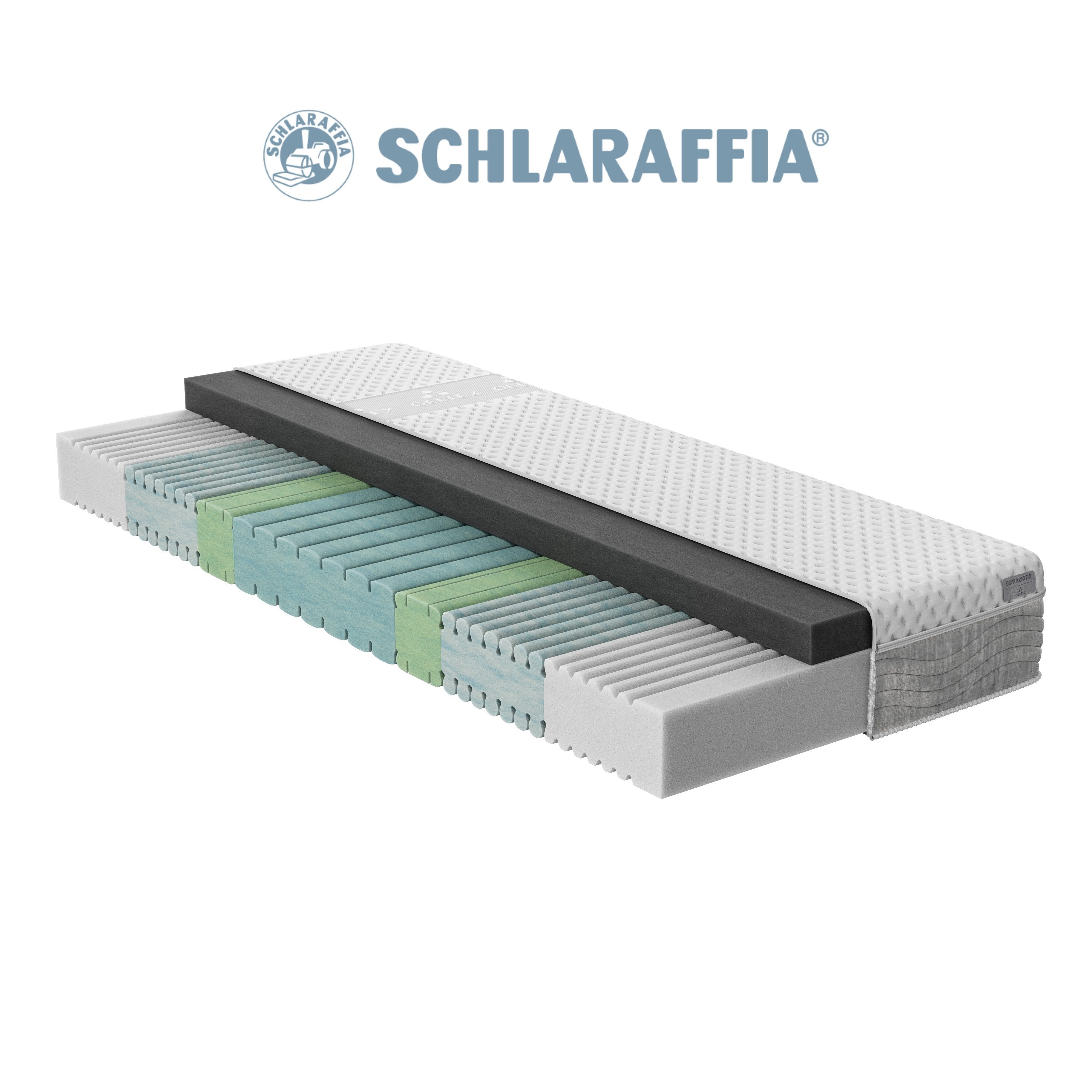 Gelschaummatratze NEUHEIT, PREMIUM Schlaraffia Sensipur F400, 90x200, 140x200 cm & mehr, Schlaraffia, 23 cm hoch, (1-tlg), Matratze in 2 Härten, ergonomisch, langlebige Qualität
